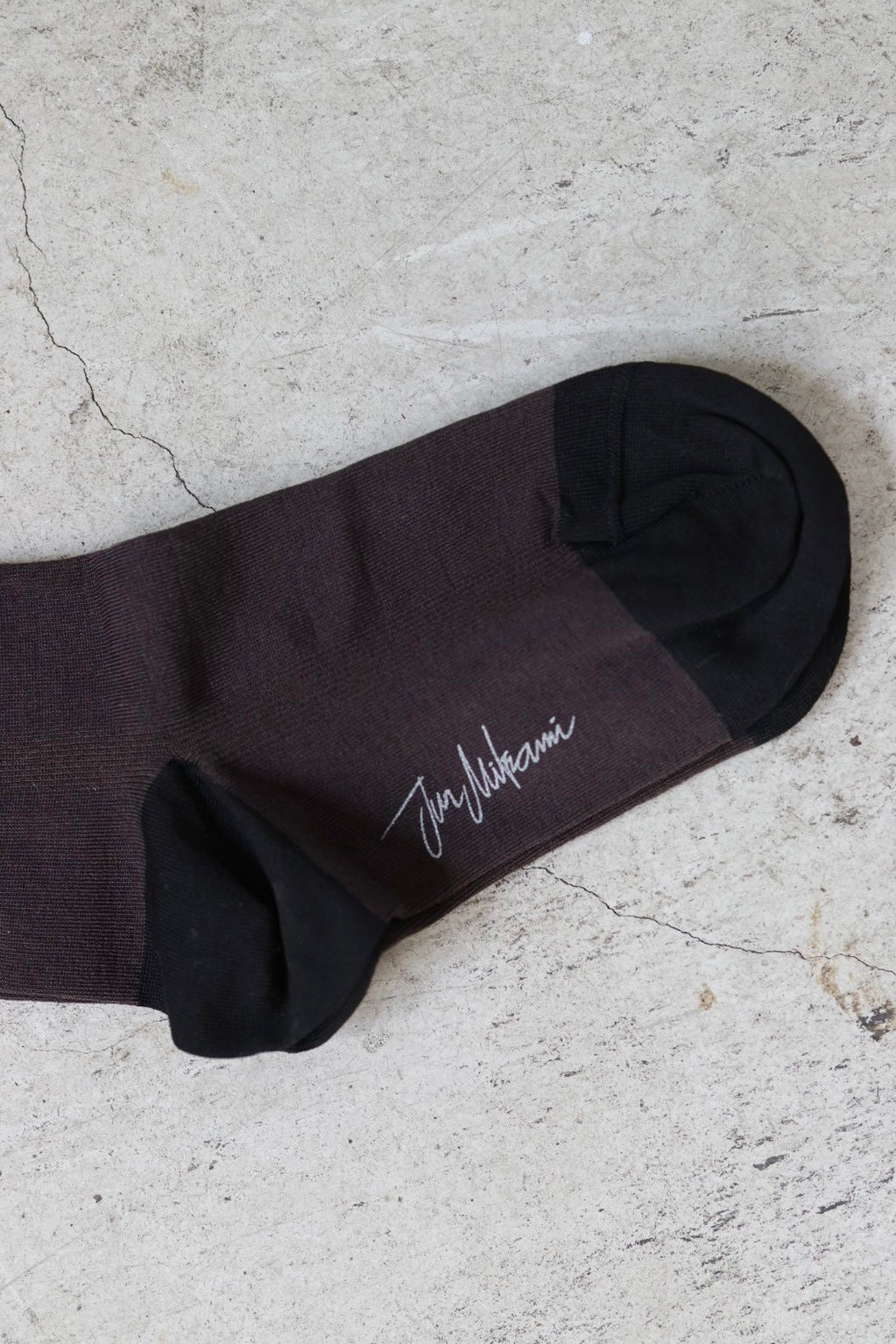 Marcomonde × JUN MIKAMI "bicolor tights" (choco/yellow)