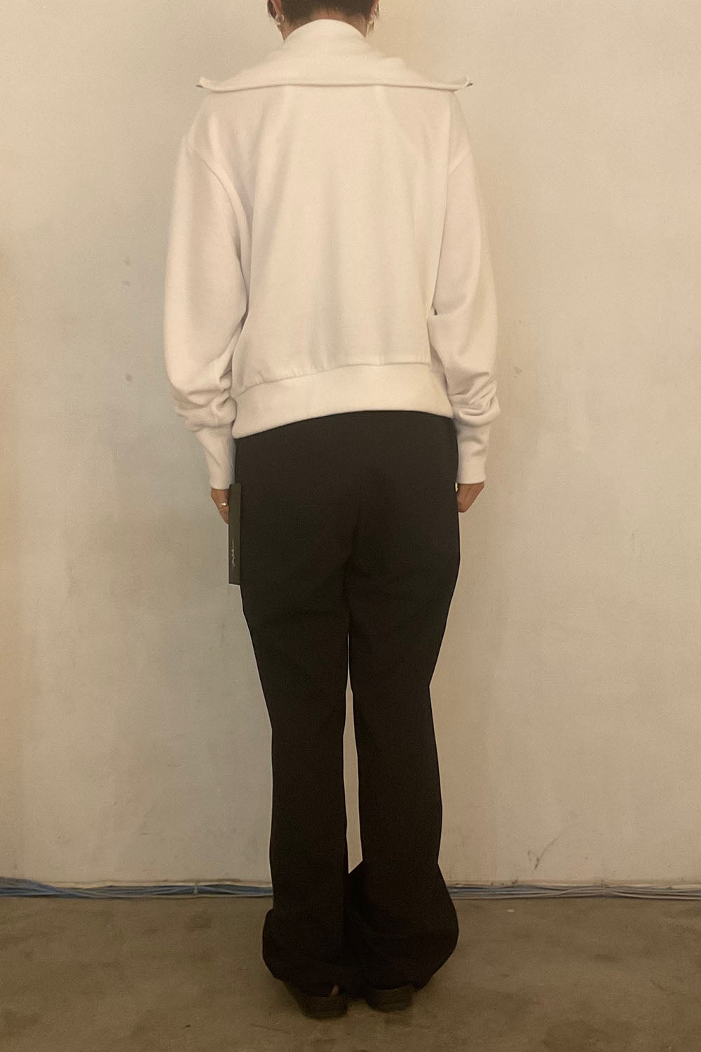 JUN MIKAMI "half zip pullover" (white)