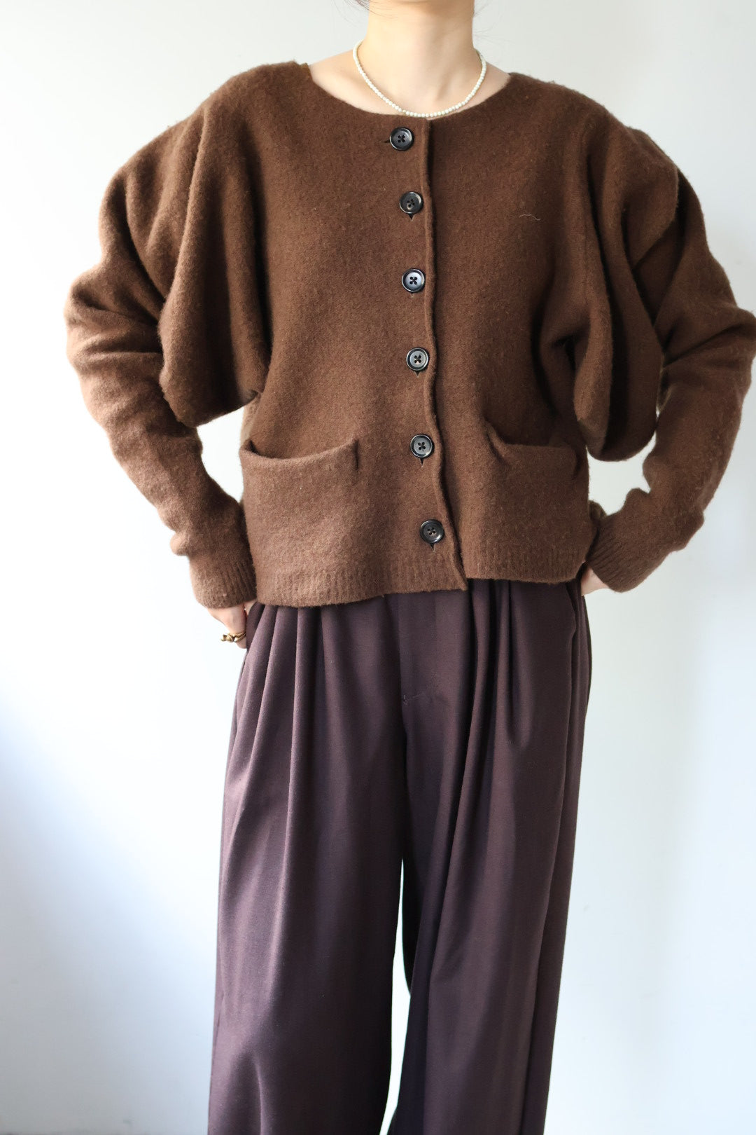 Pillings "inside puff Cardigam" (brown)