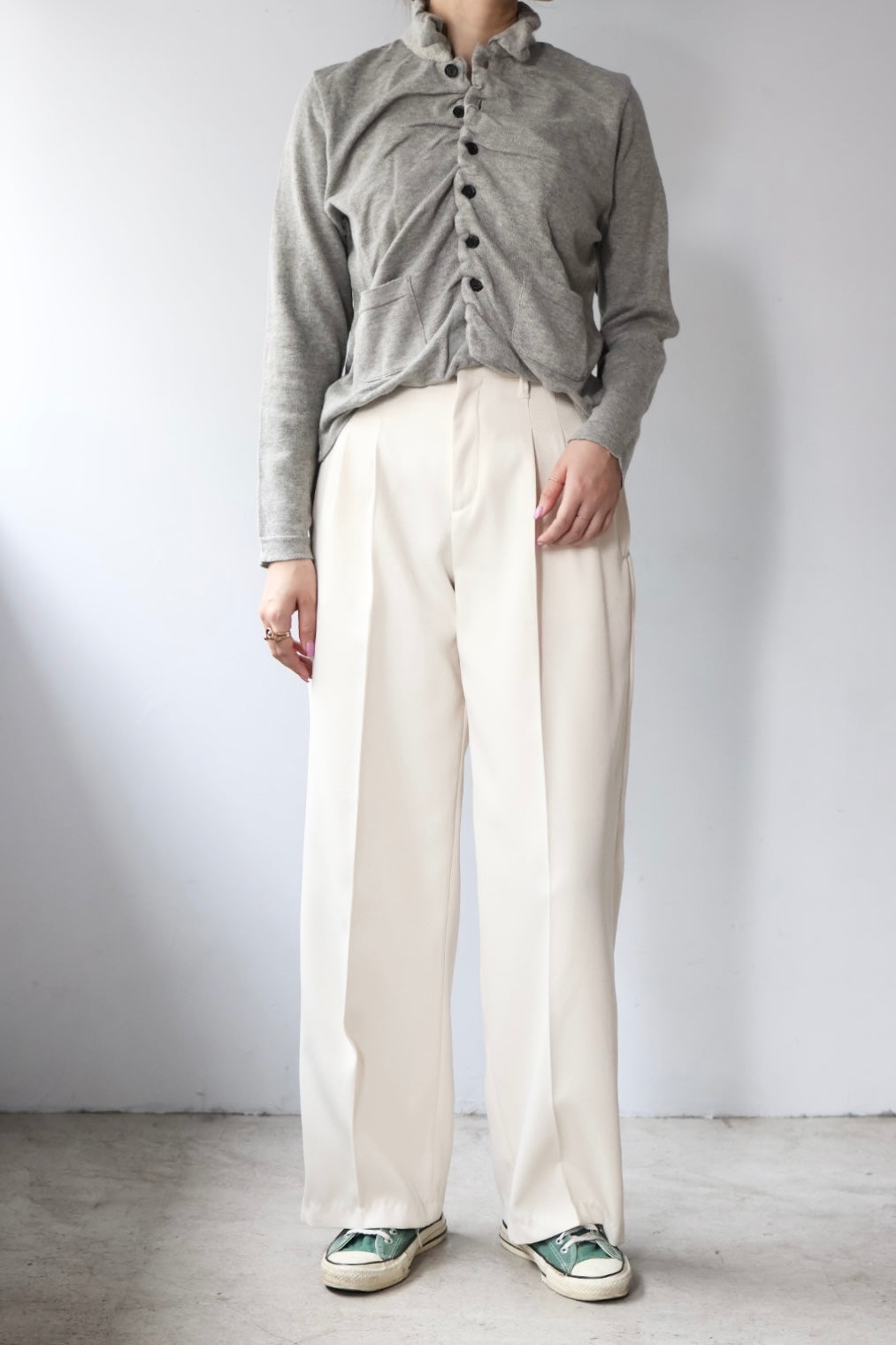 Pillings "undulated cardigan" (gray)