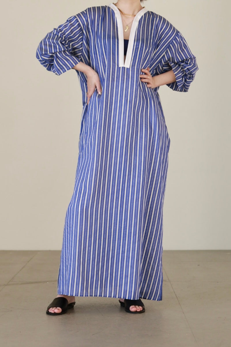 charrita "vestido geraba" (blue stripe)