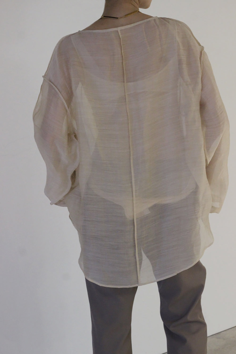 ERiKO KATORi "chanbray organdy top" (beige)