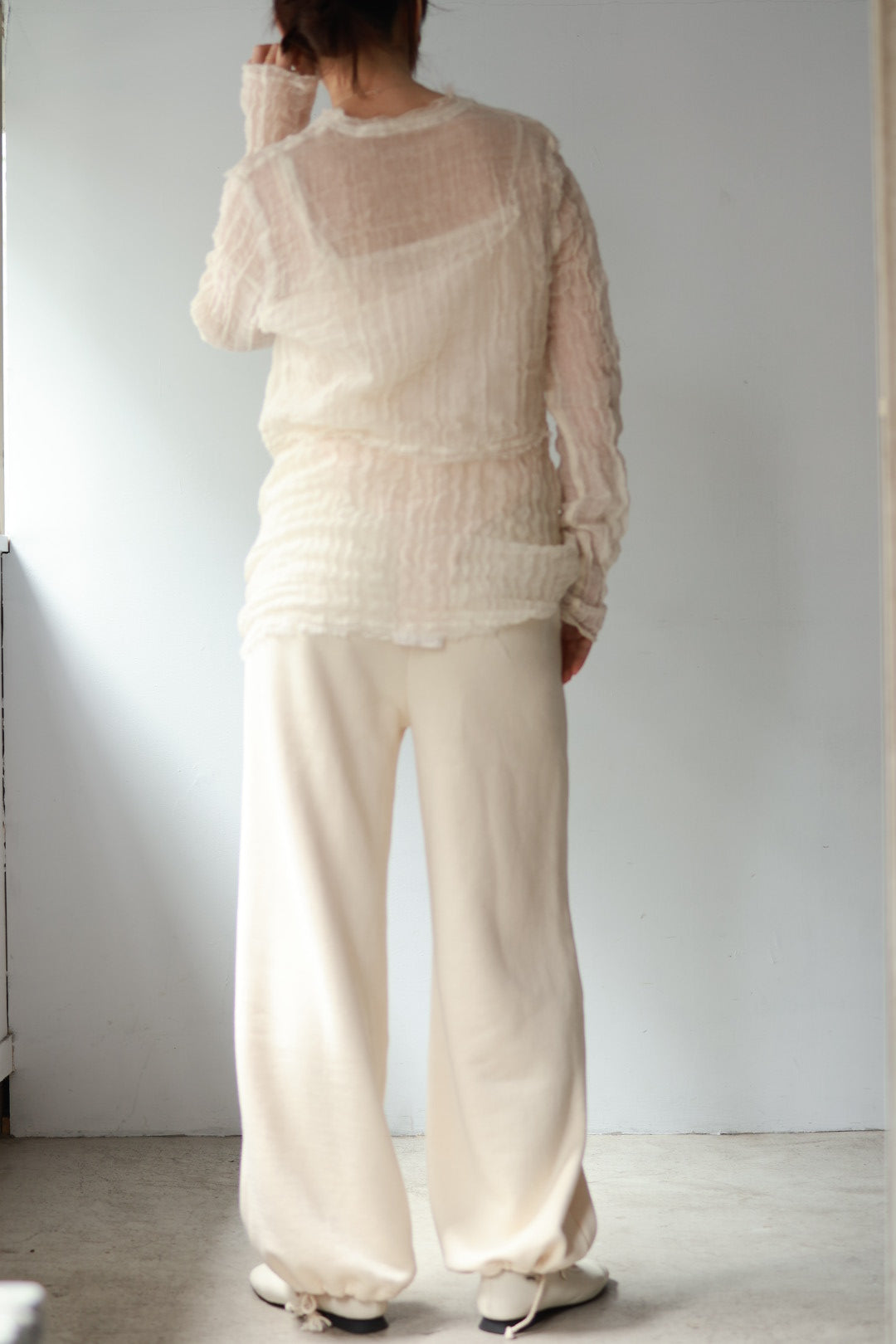 ERiKO KATORi "sweat wide pants" (ivory)