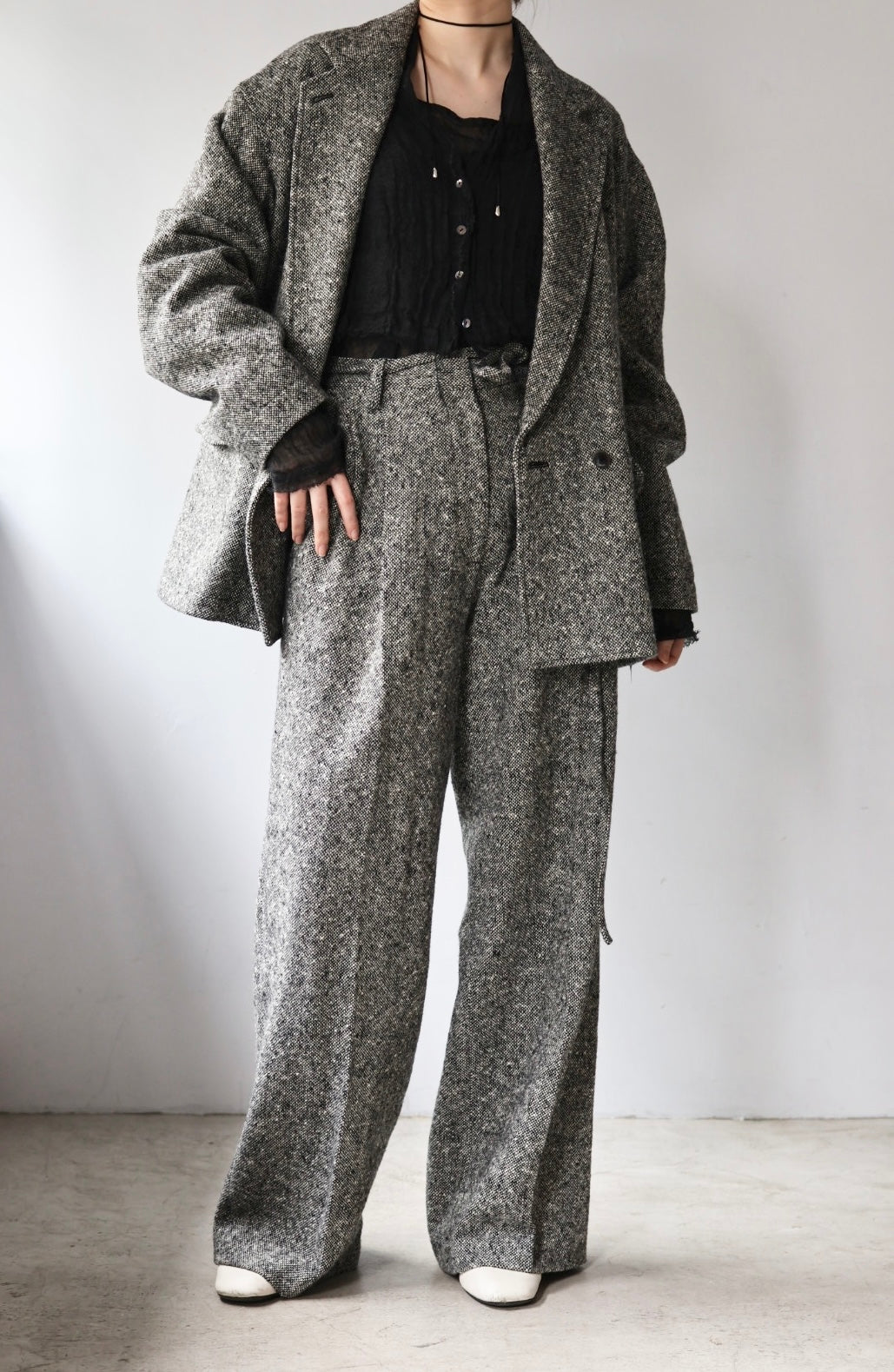 ERiKO KATORi "nep tweed jacket" (black)