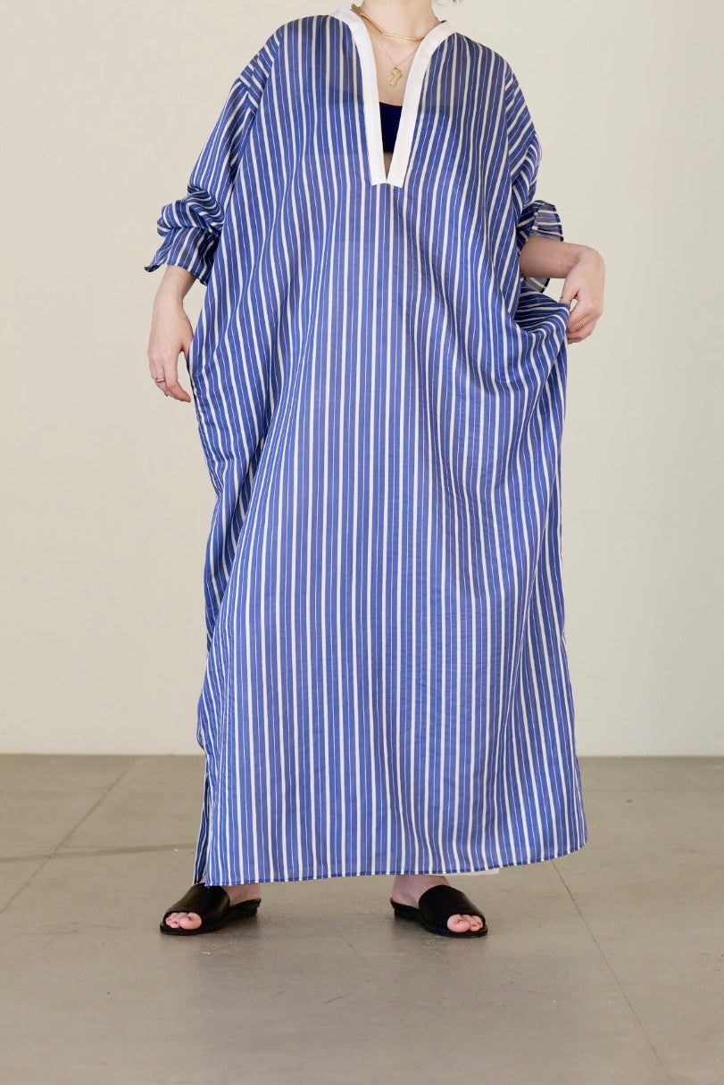 charrita "vestido geraba" (blue stripe)