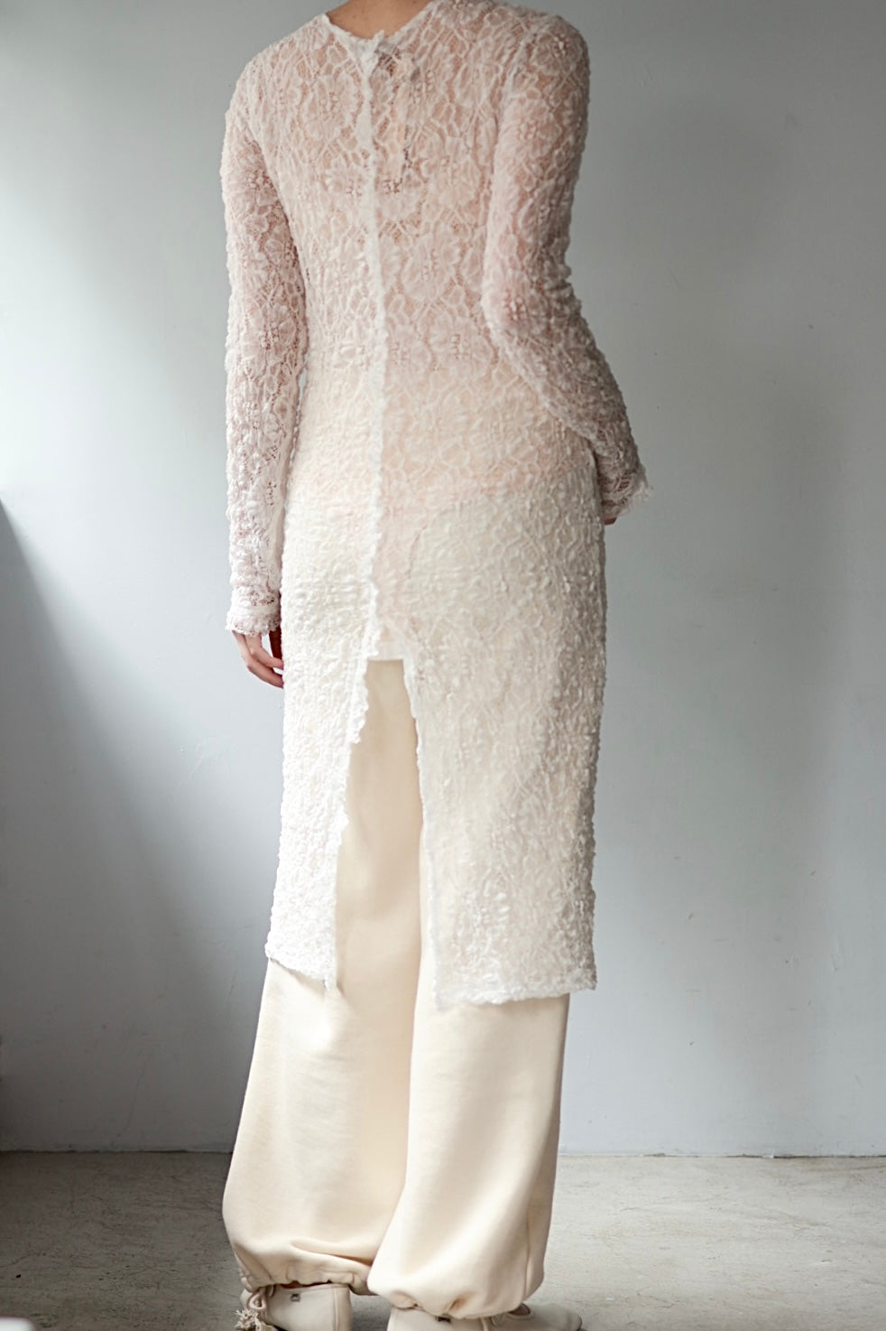 ERiKO KATORi "stretch lace frill dress" (ivory)