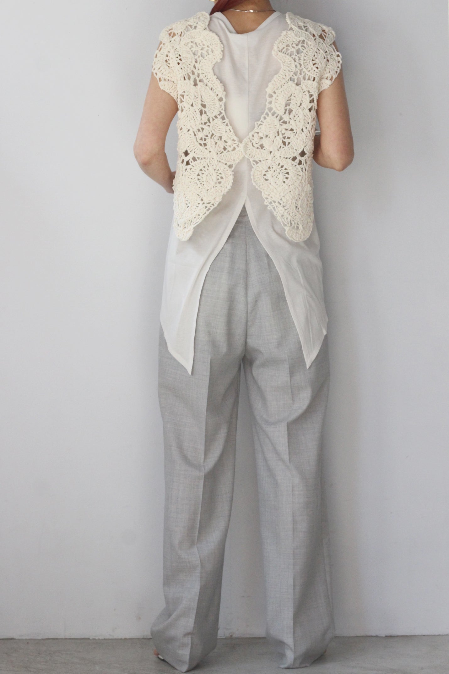 VILLD "embroidery vest" (ivory)