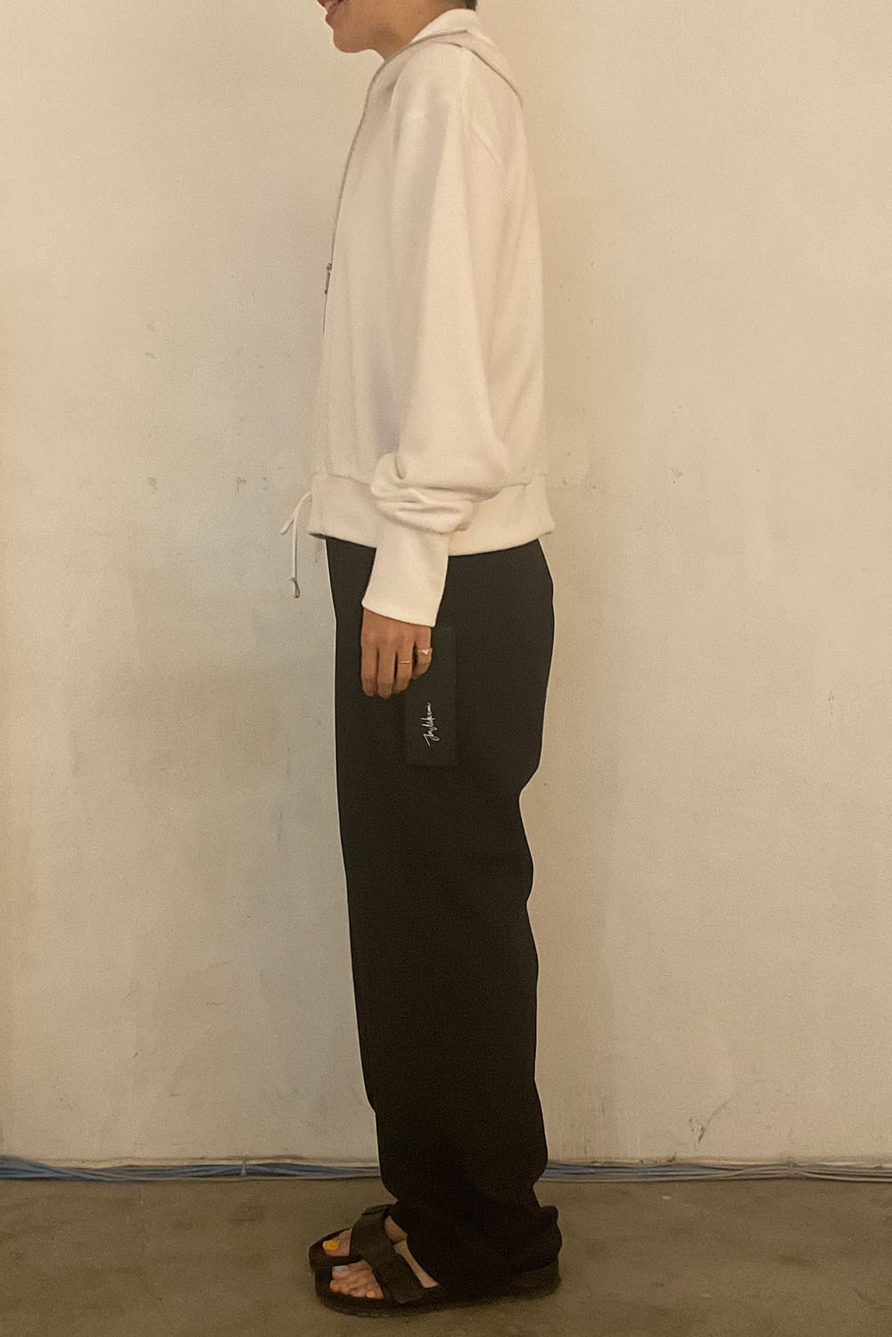 JUN MIKAMI "half zip pullover" (white)