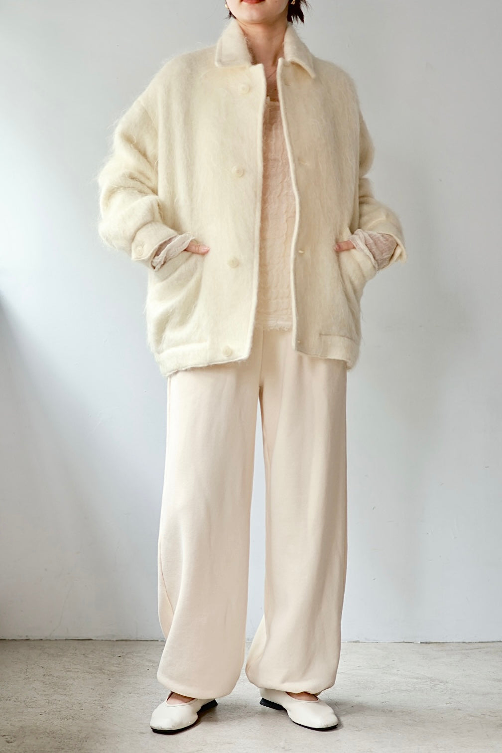 ERiKO KATORi "sweat wide pants" (ivory)