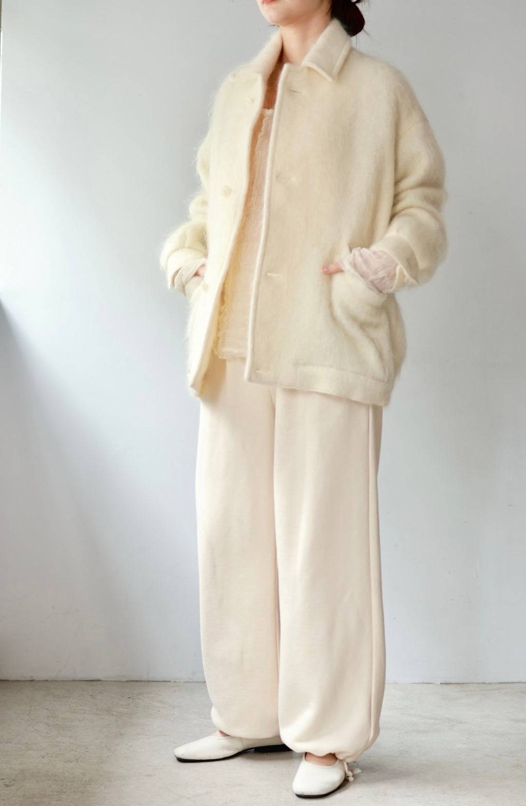 ERiKO KATORi "kid mohair jacket" (ivory)