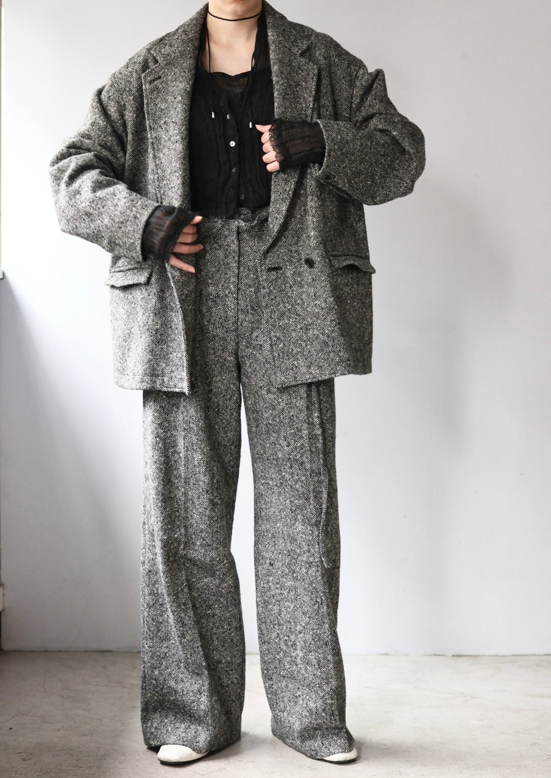 ERiKO KATORi "nep tweed jacket" (black)