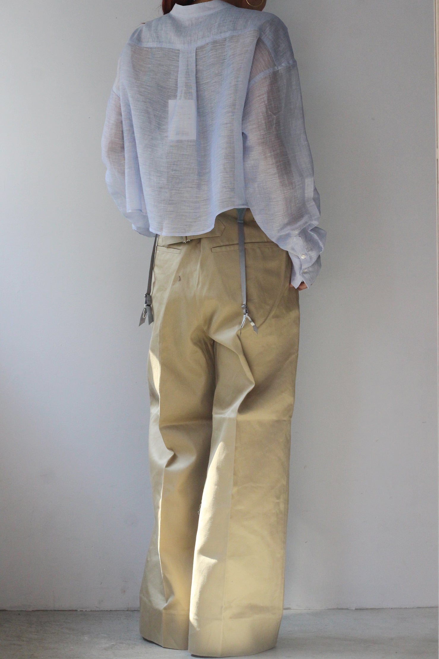 VILLD "Cropped wide shirt" (blue)