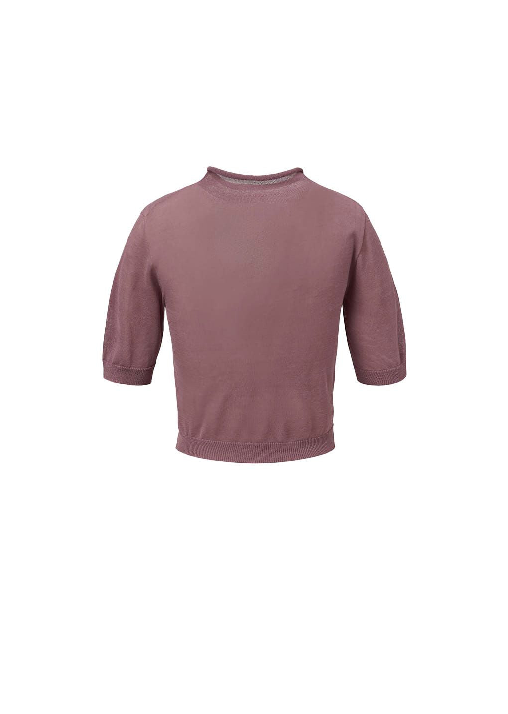 AMOMENT "sheer cropped knit" (pink)