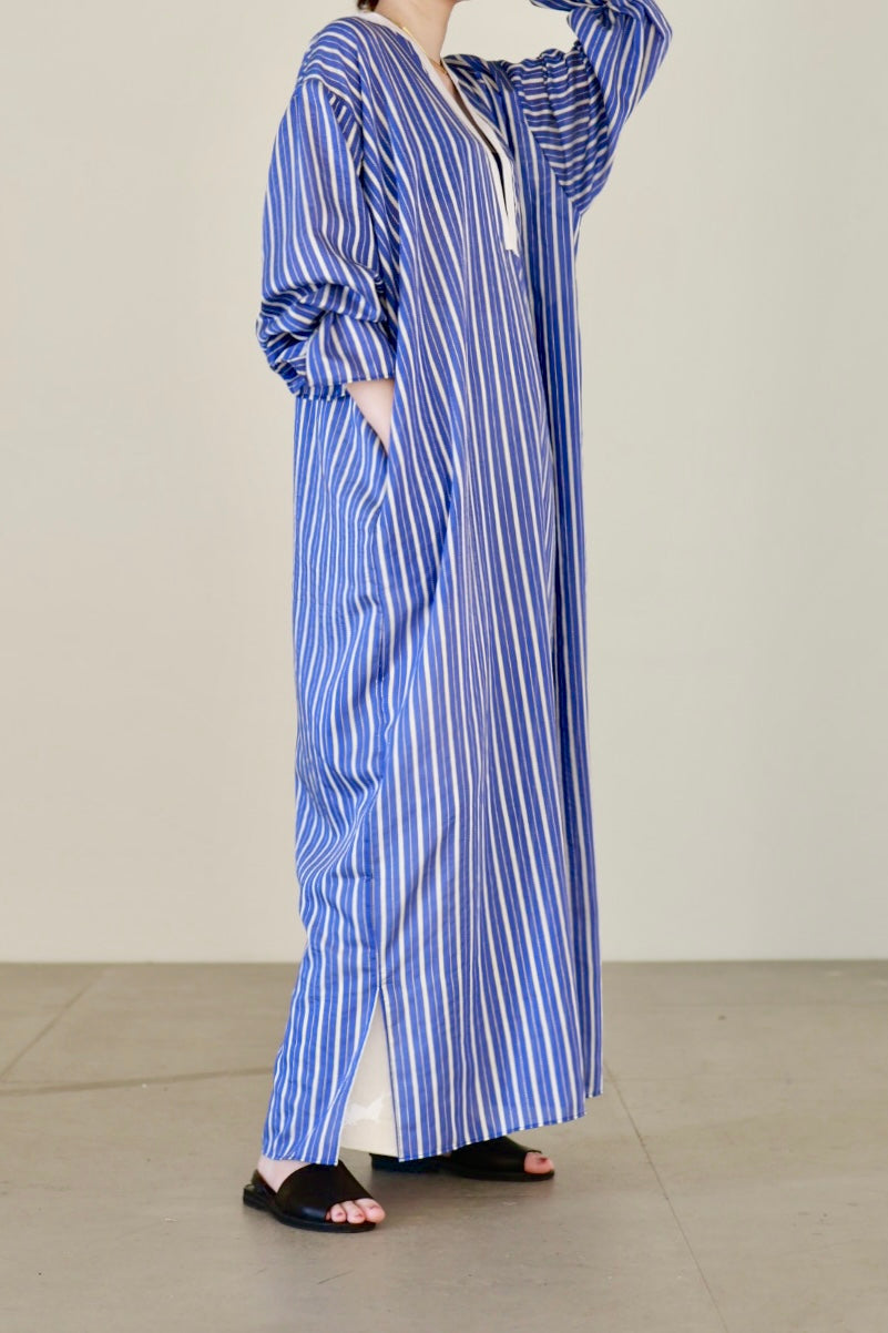 charrita "vestido geraba" (blue stripe)
