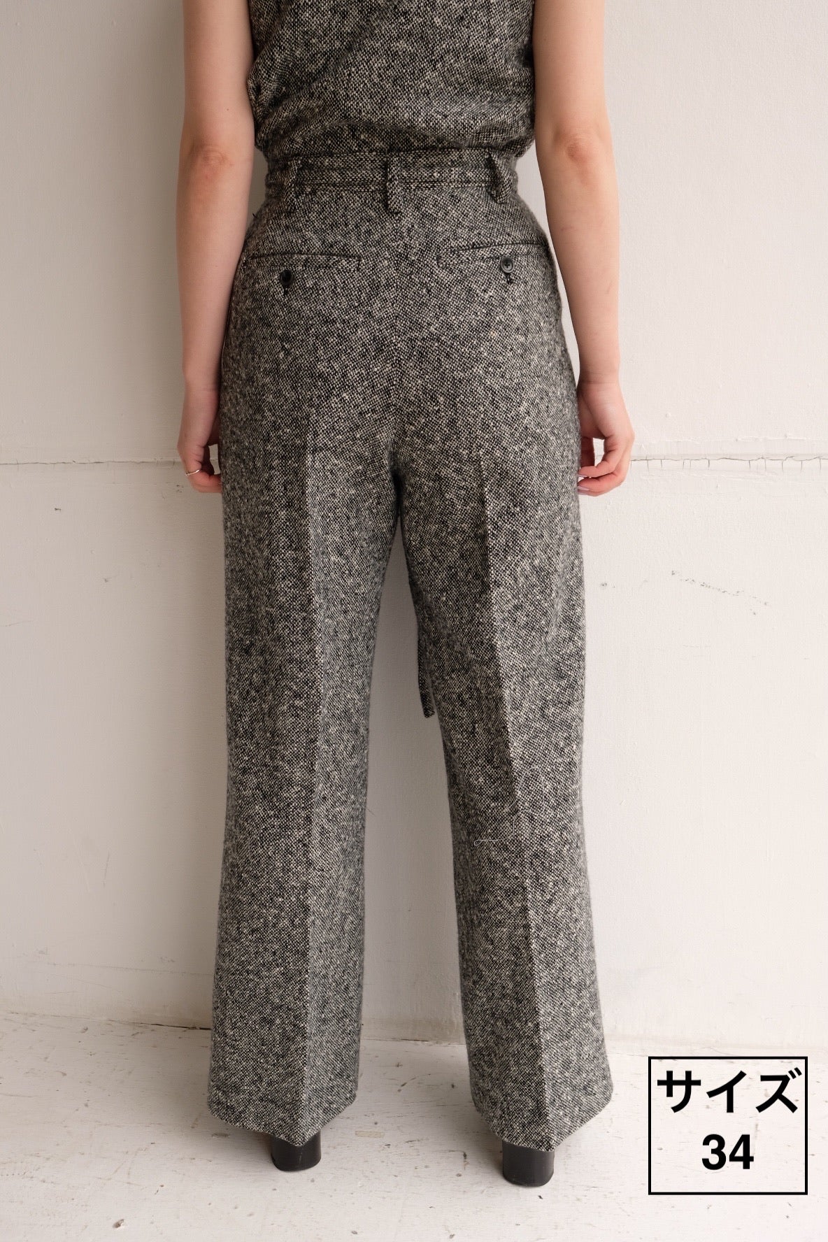 ERiKO KATORi "nep tweed wide pants" (black)