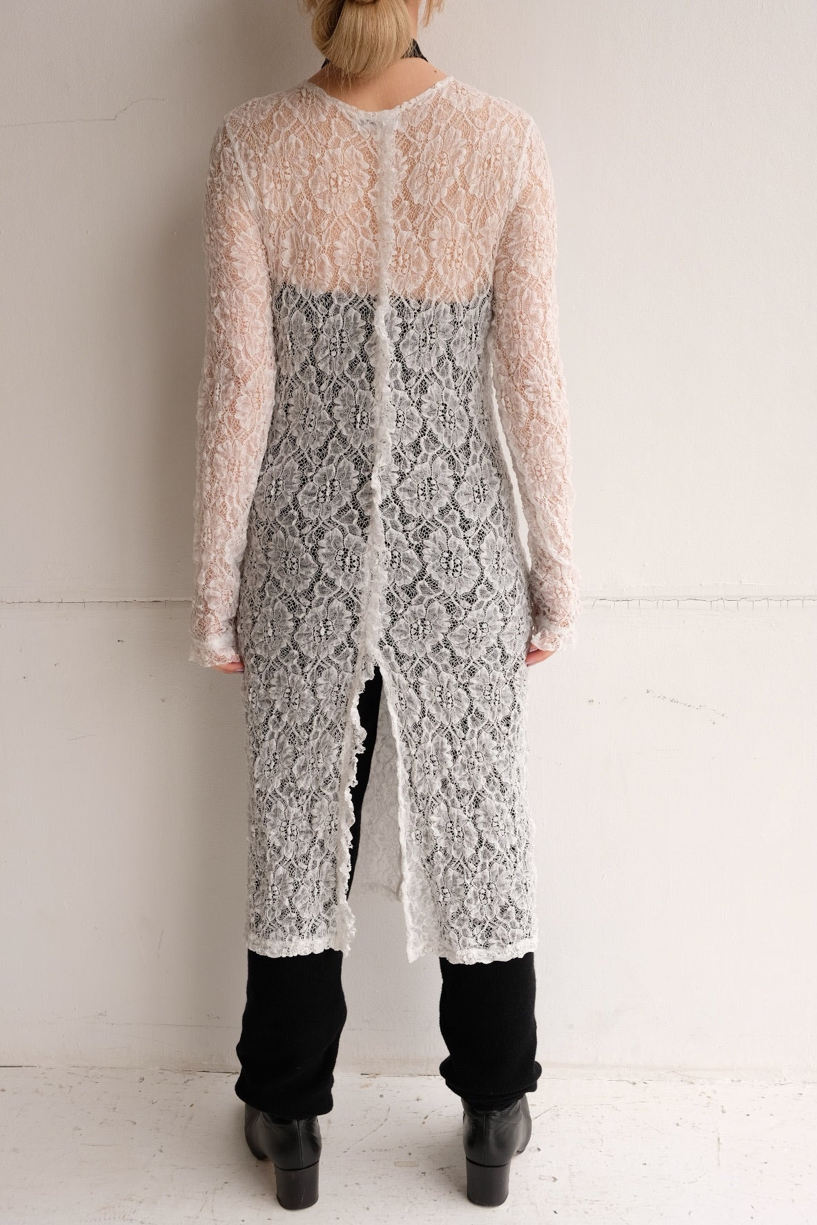 ERiKO KATORi "stretch lace frill dress" (ivory)