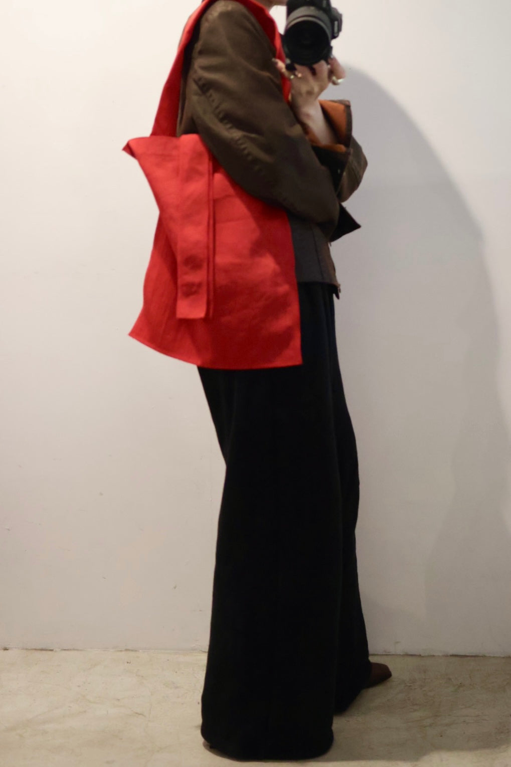 ITTI "MARY INSIDE OUT TOTE - M” (brown, green, red)