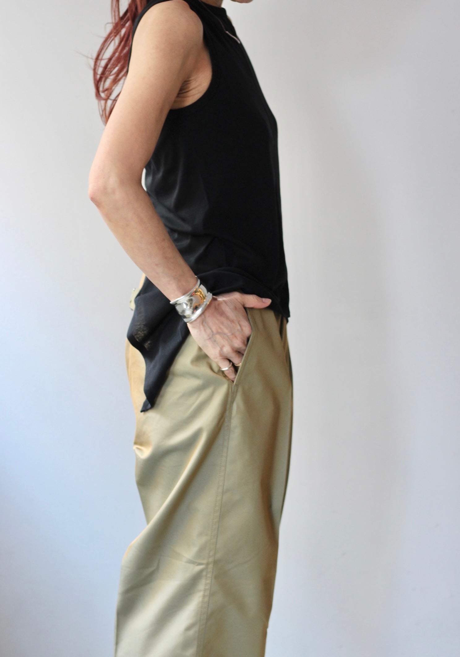 MARGE "back slit tank top" (black)