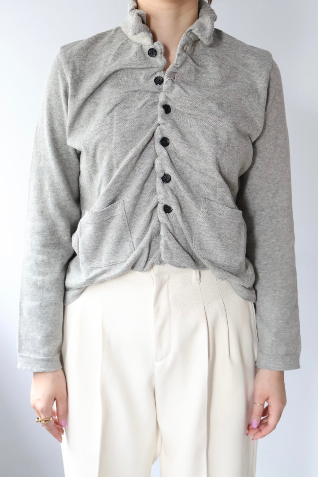 Pillings "undulated cardigan" (gray)