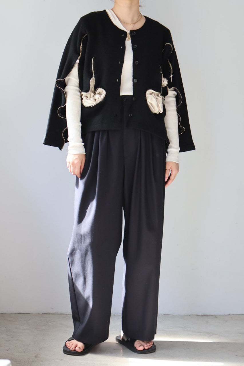 Pillings "inside zip cardigan" (black)