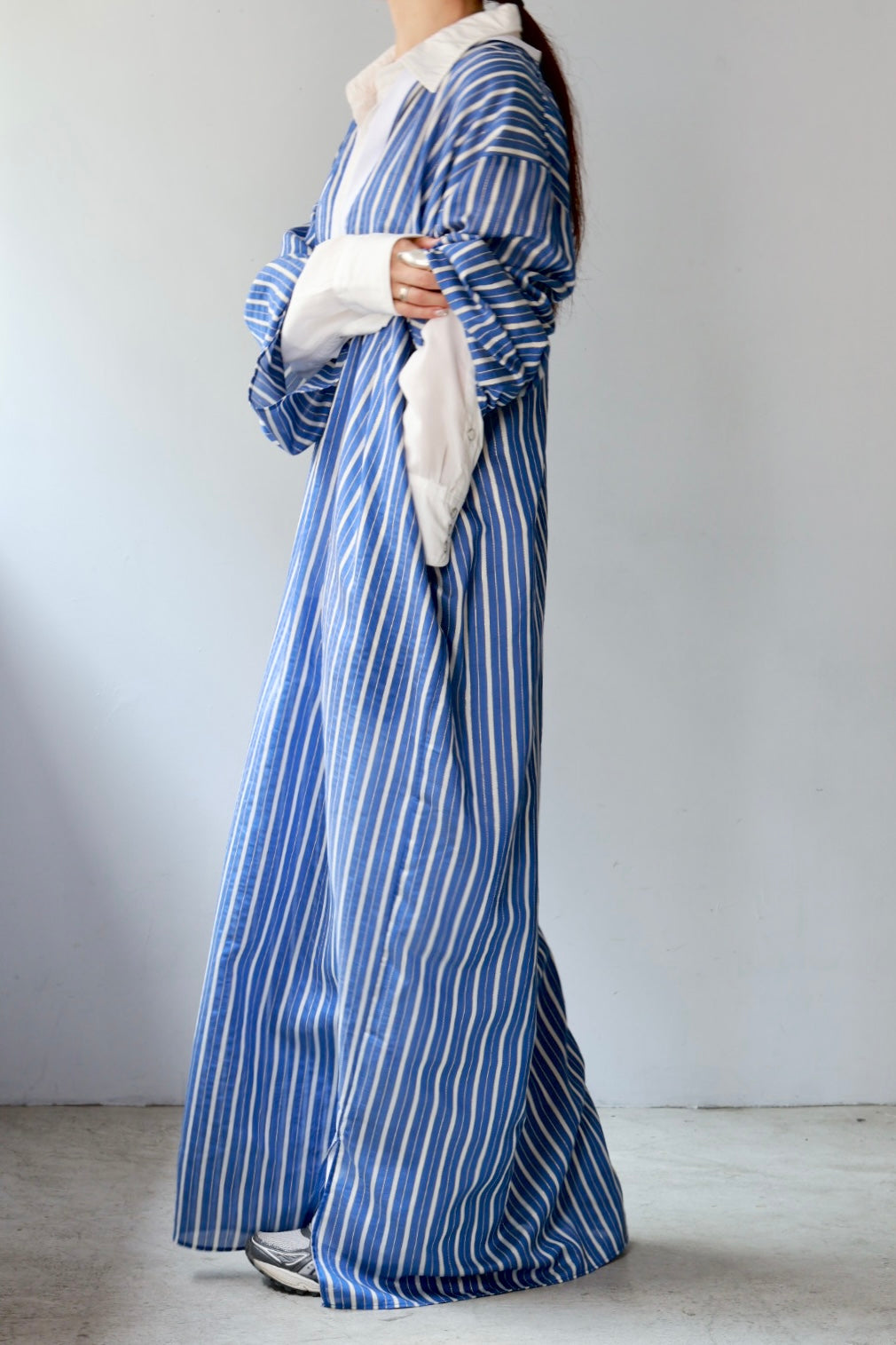 charrita "vestido geraba" (blue stripe)