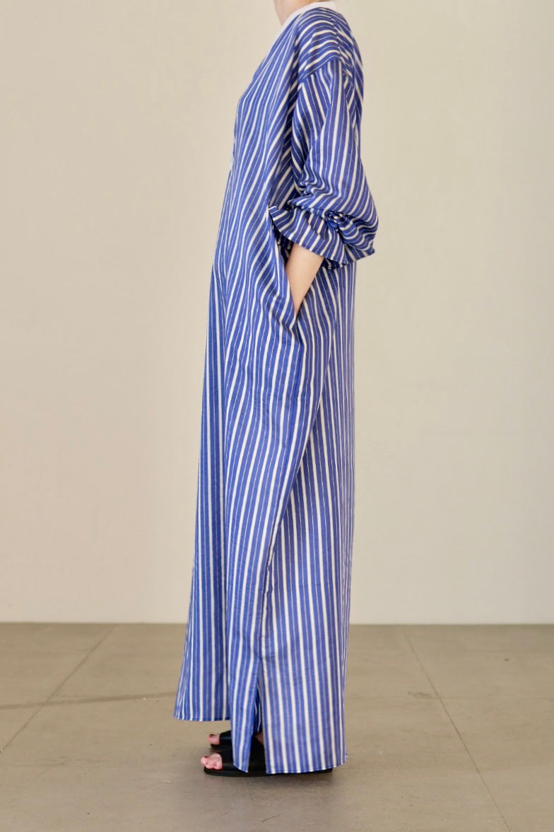 charrita "vestido geraba" (blue stripe)