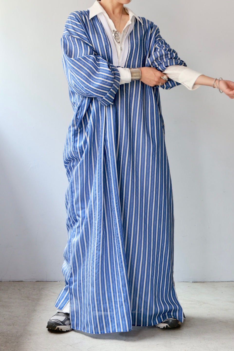 charrita "vestido geraba" (blue stripe)