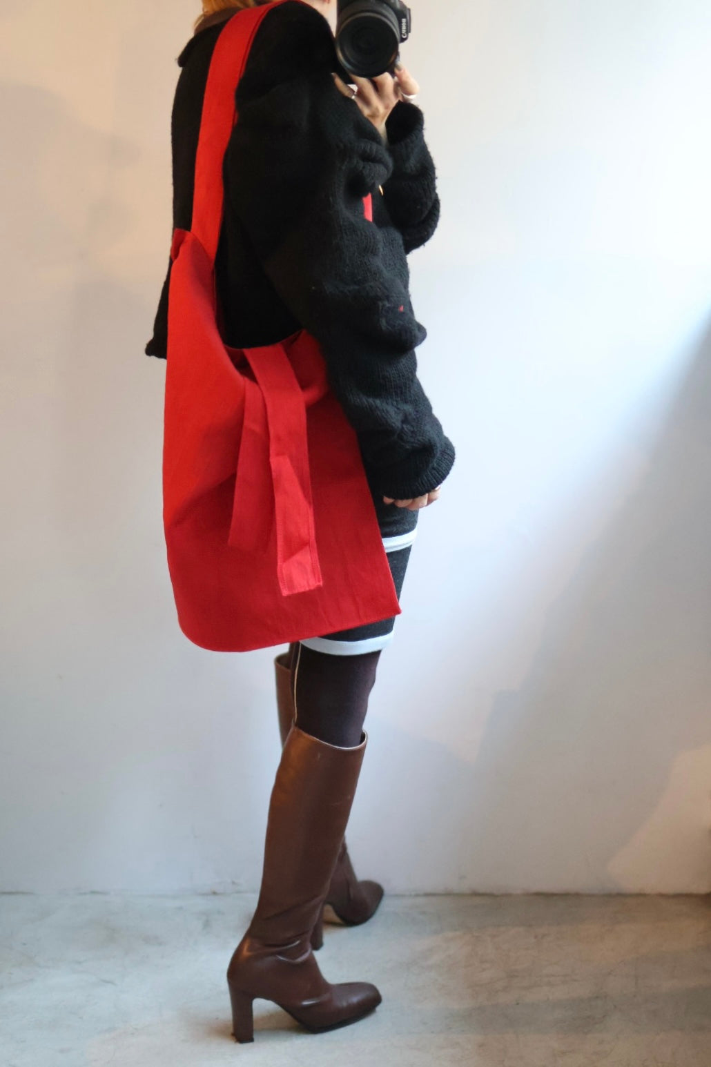 ITTI "MARY INSIDE OUT TOTE - L” (black, brown, green, red)