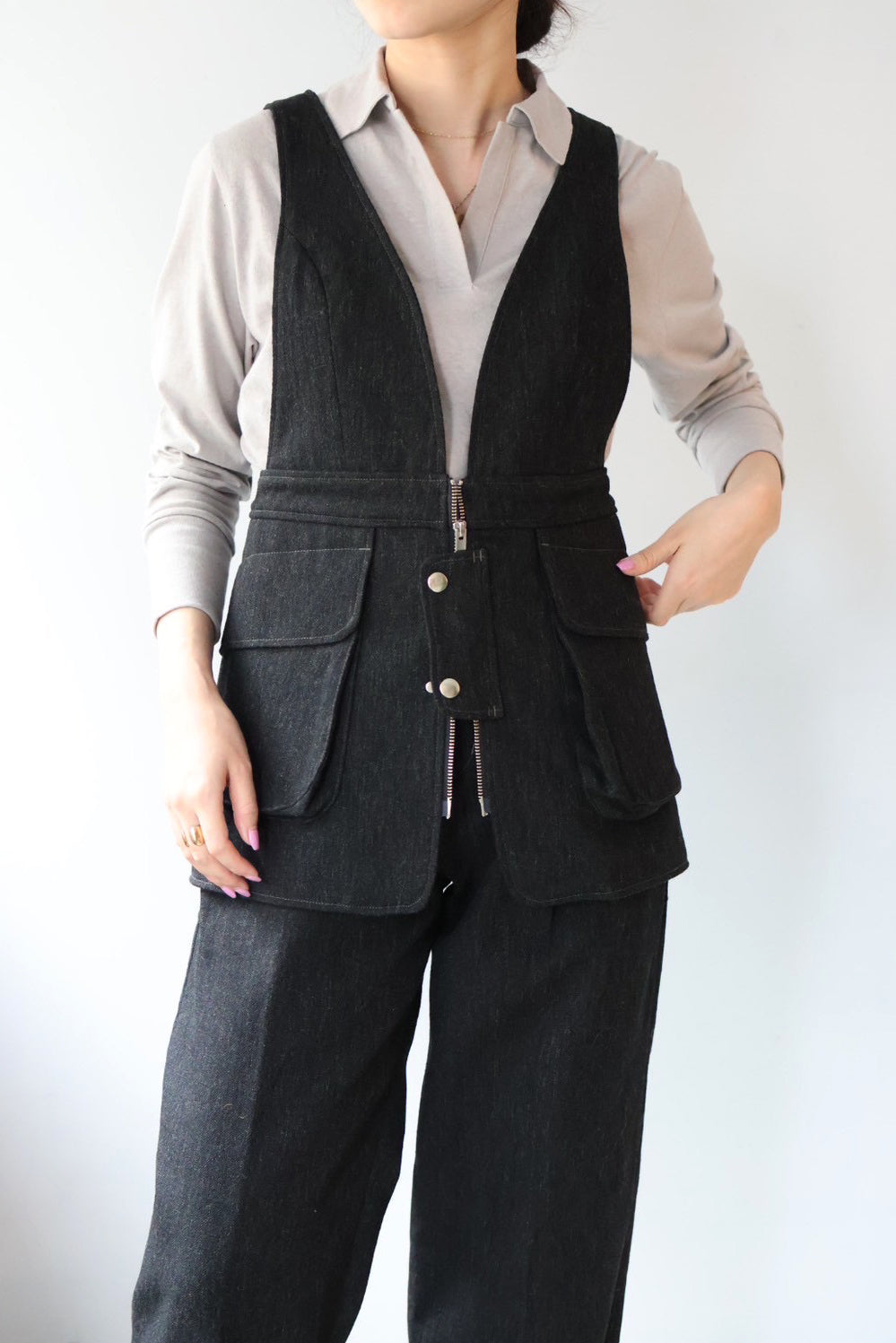 fifi collection "cotton jersey pullover" (gray)