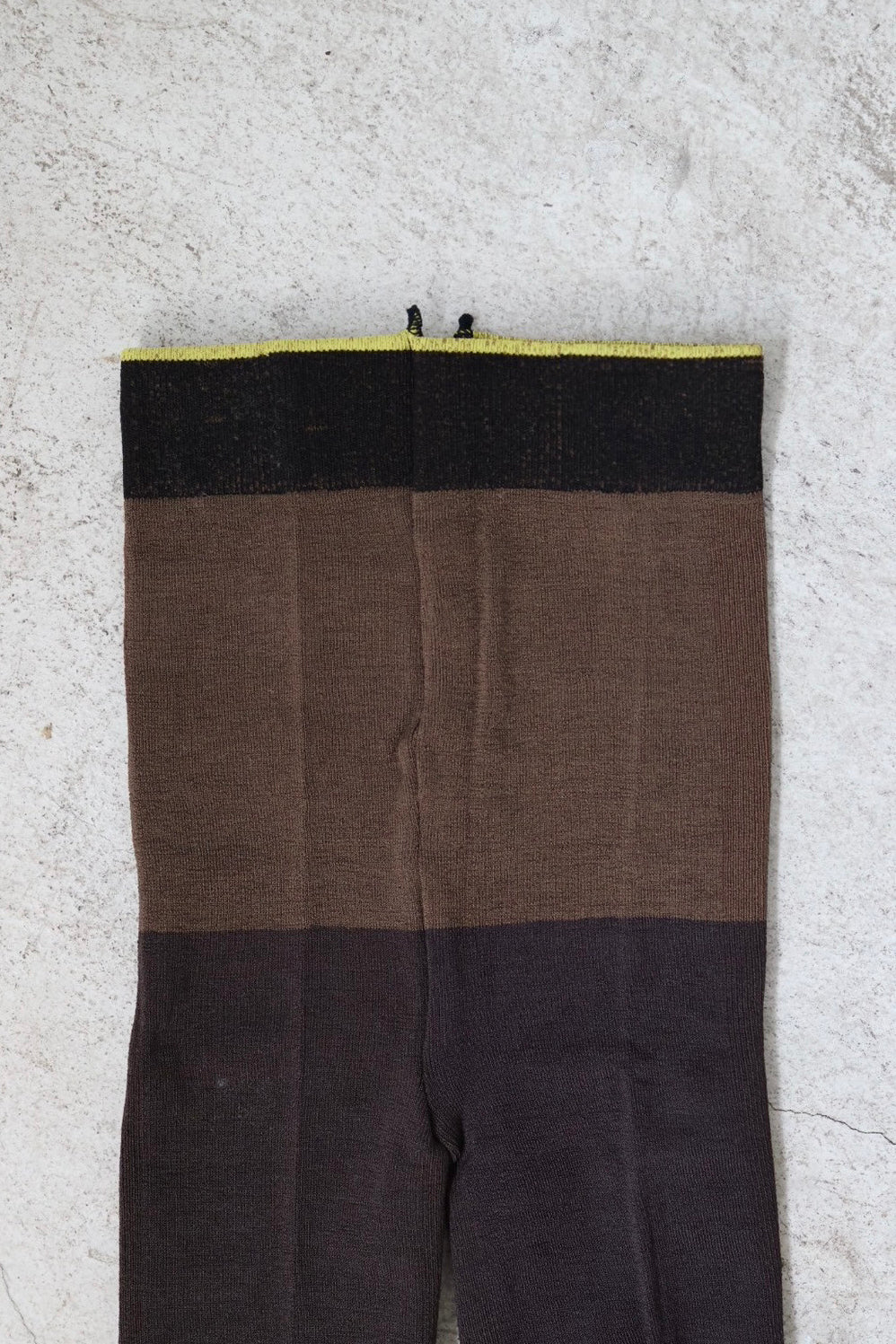 Marcomonde × JUN MIKAMI "bicolor tights" (choco/yellow)