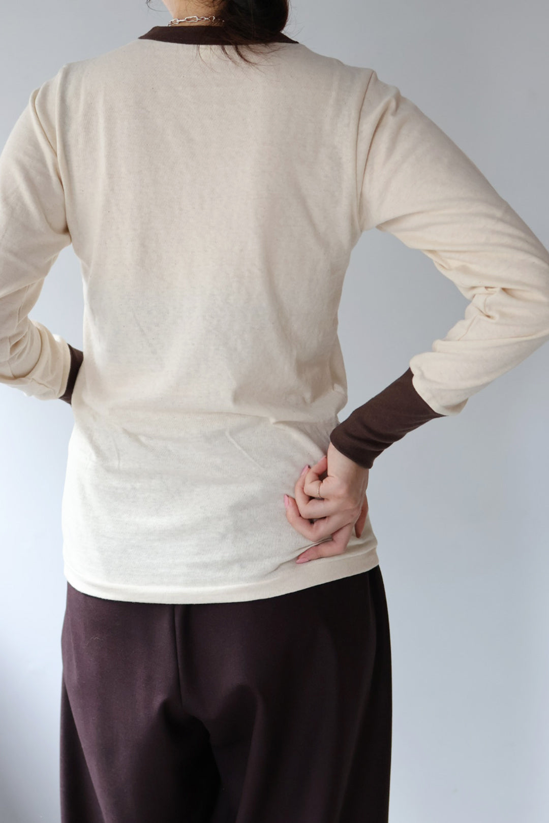 fifi collection "Trim L/S tee" (ivory)
