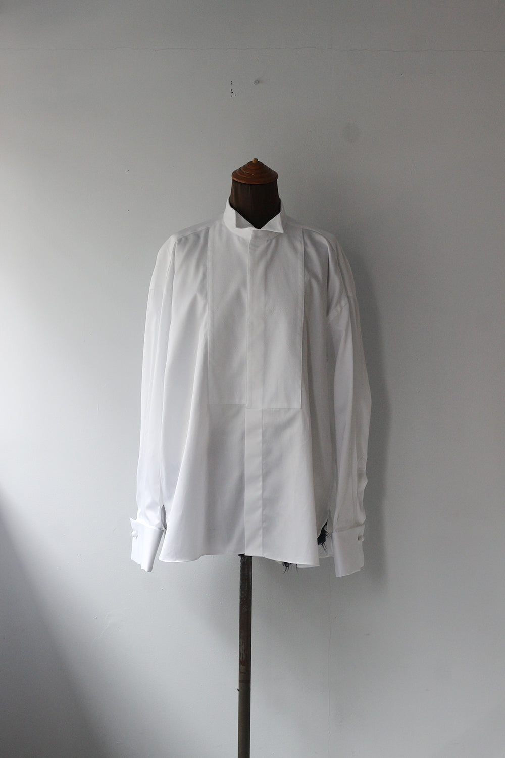 MARGE "Double cuffs oversized shirt" (white)