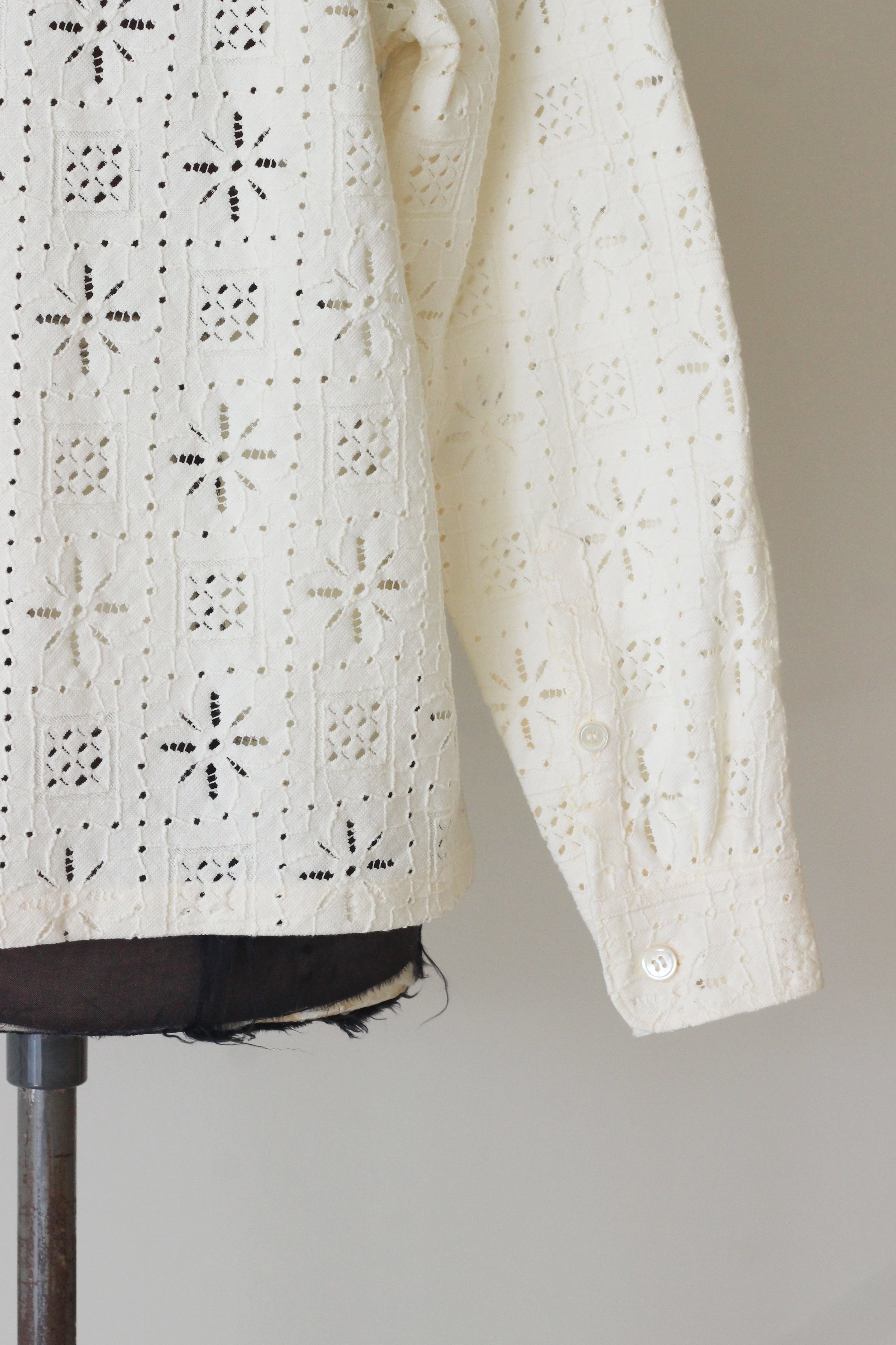 UNUSED "Long sleeve Lace shirt" (natural)