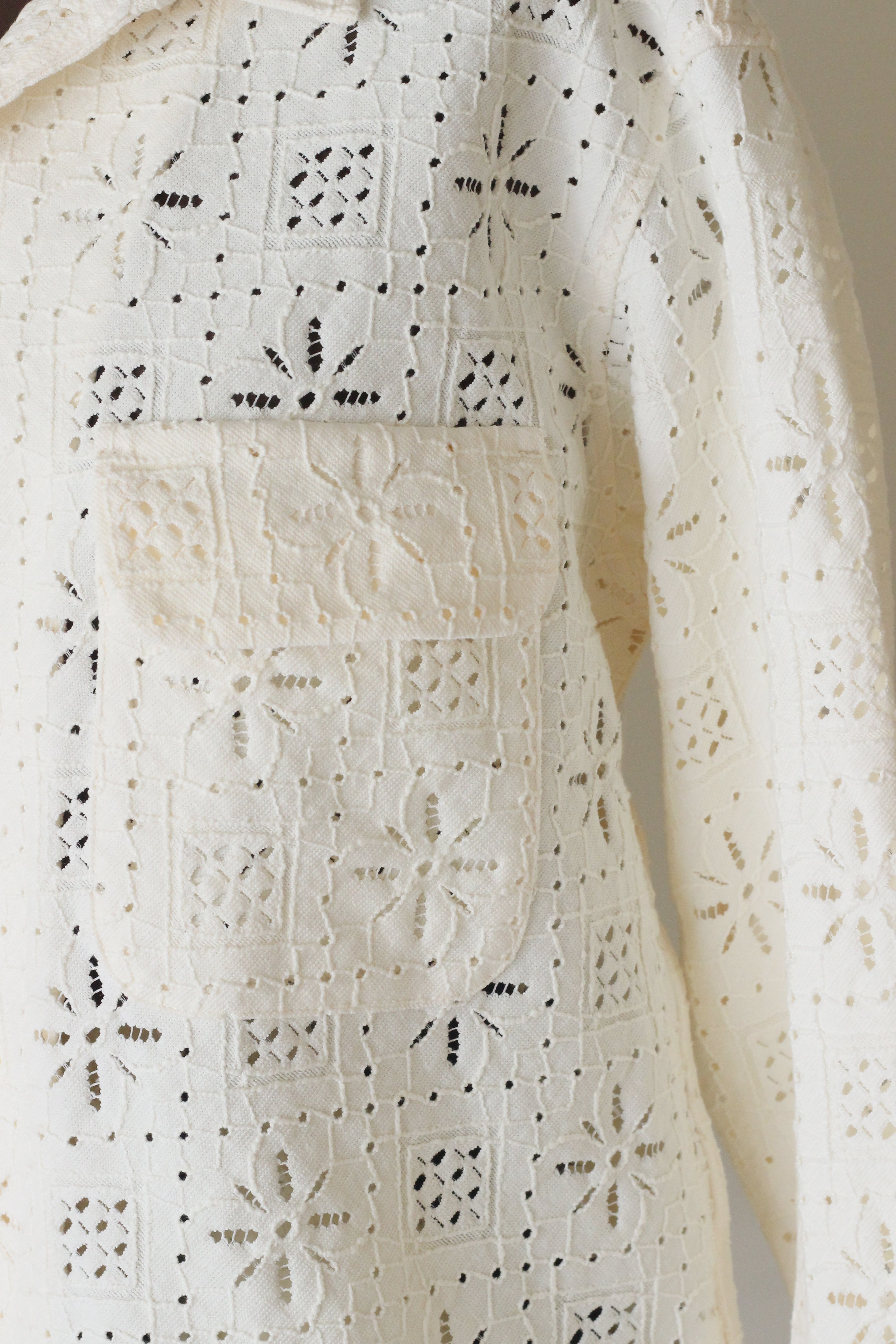UNUSED "Long sleeve Lace shirt" (natural)