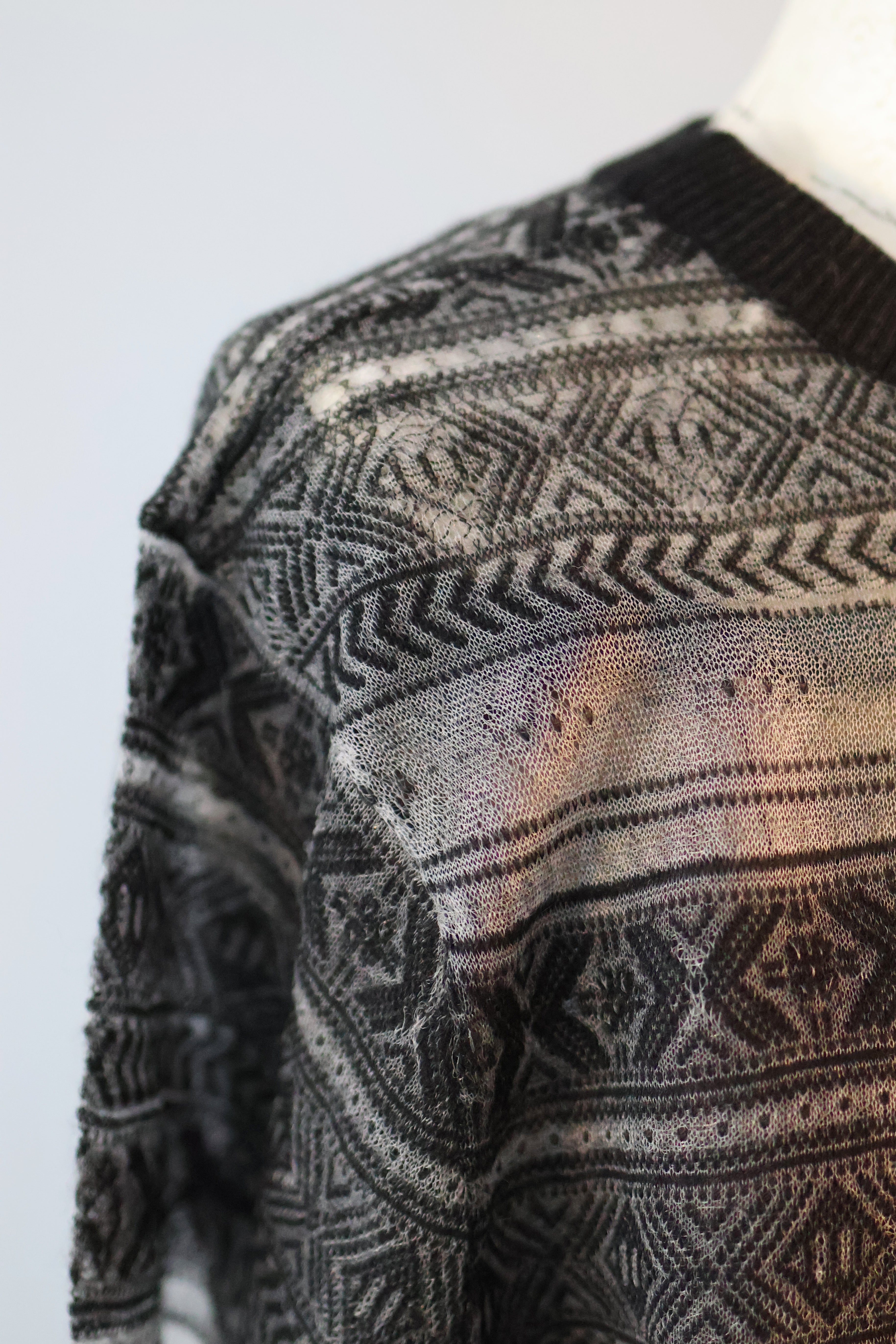 JUN MIKAMI "Fair Isle cardigan" (black)