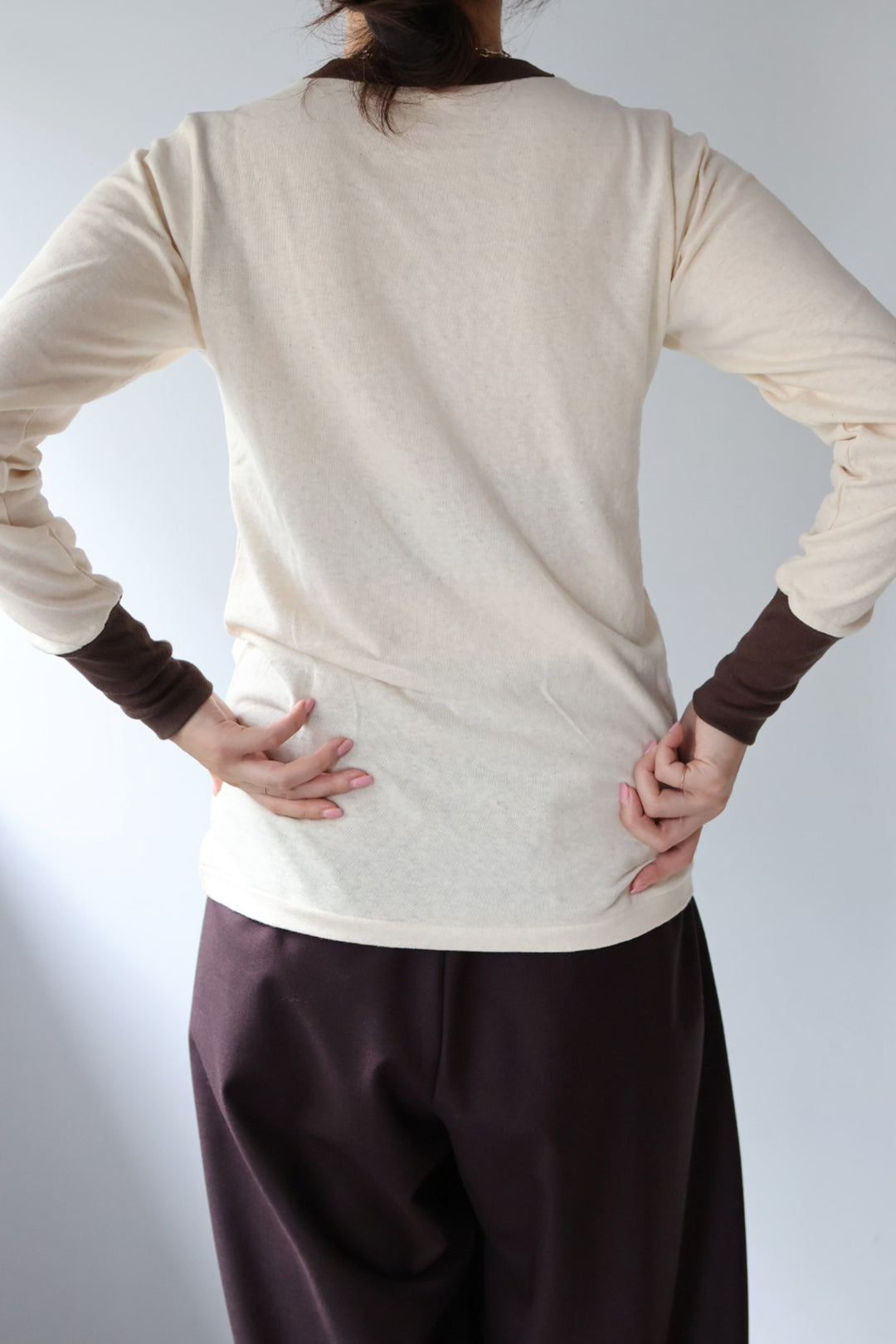 fifi collection "Trim L/S tee" (ivory)