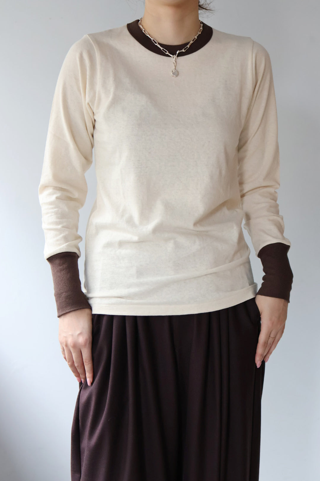 fifi collection "Trim L/S tee" (ivory)