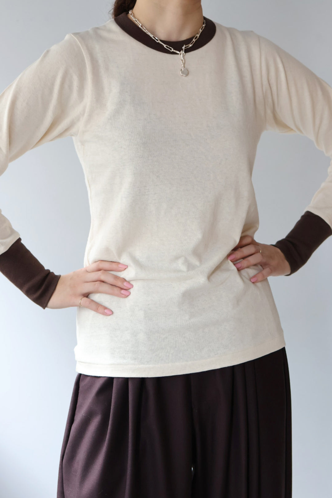 fifi collection "Trim L/S tee" (ivory)