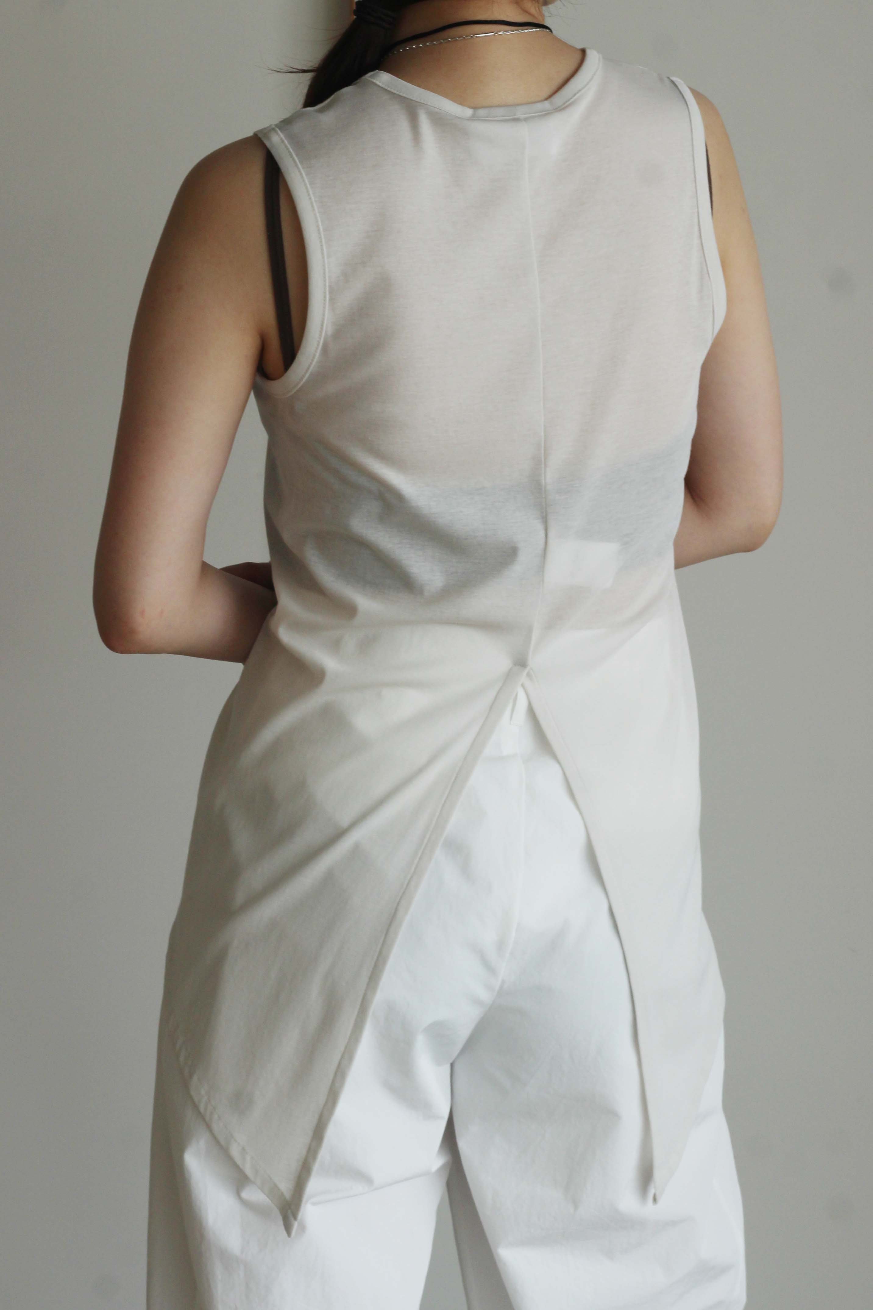 MARGE "back slit tank top" (light gray)