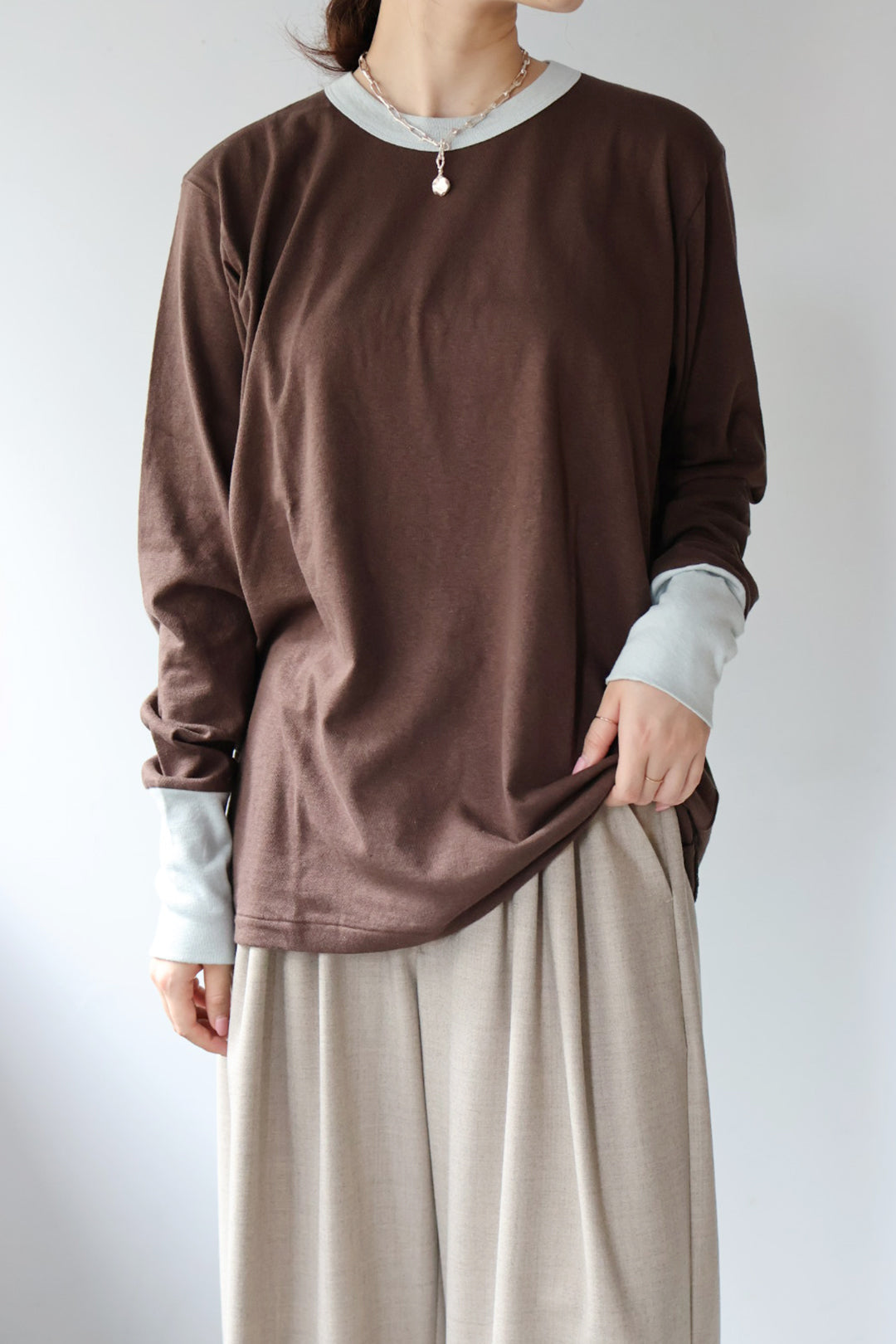 fifi collection "Trim L/S tee" (brown)