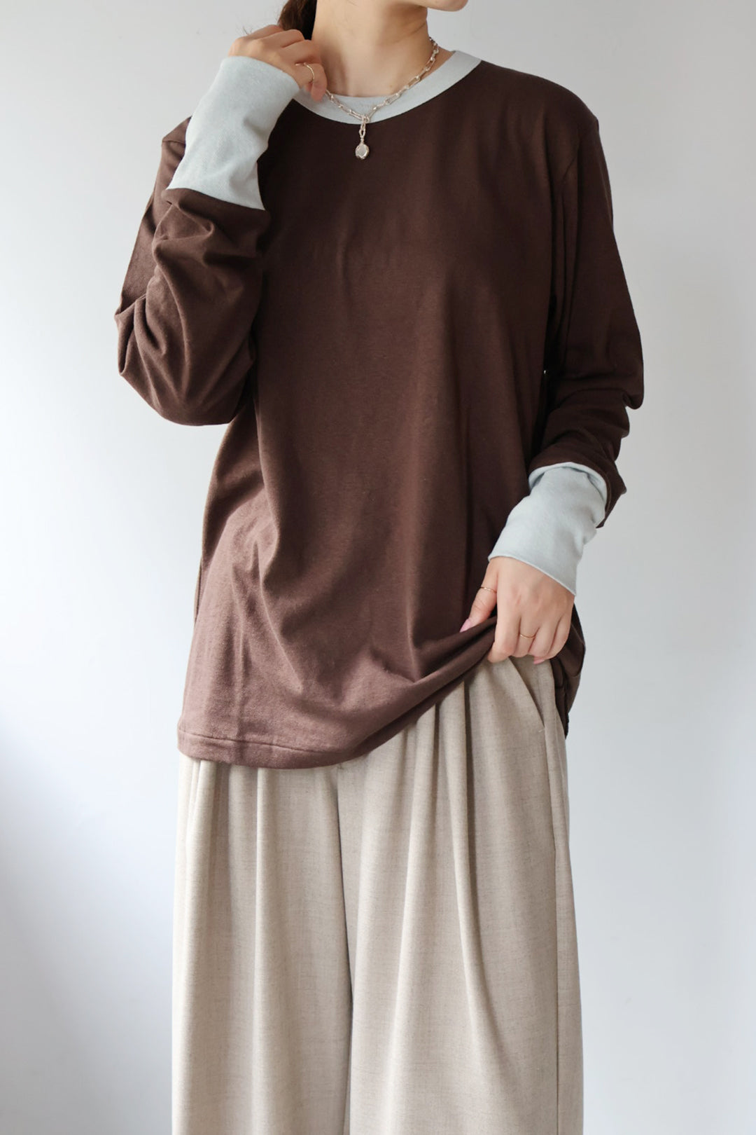 fifi collection "Trim L/S tee" (brown)