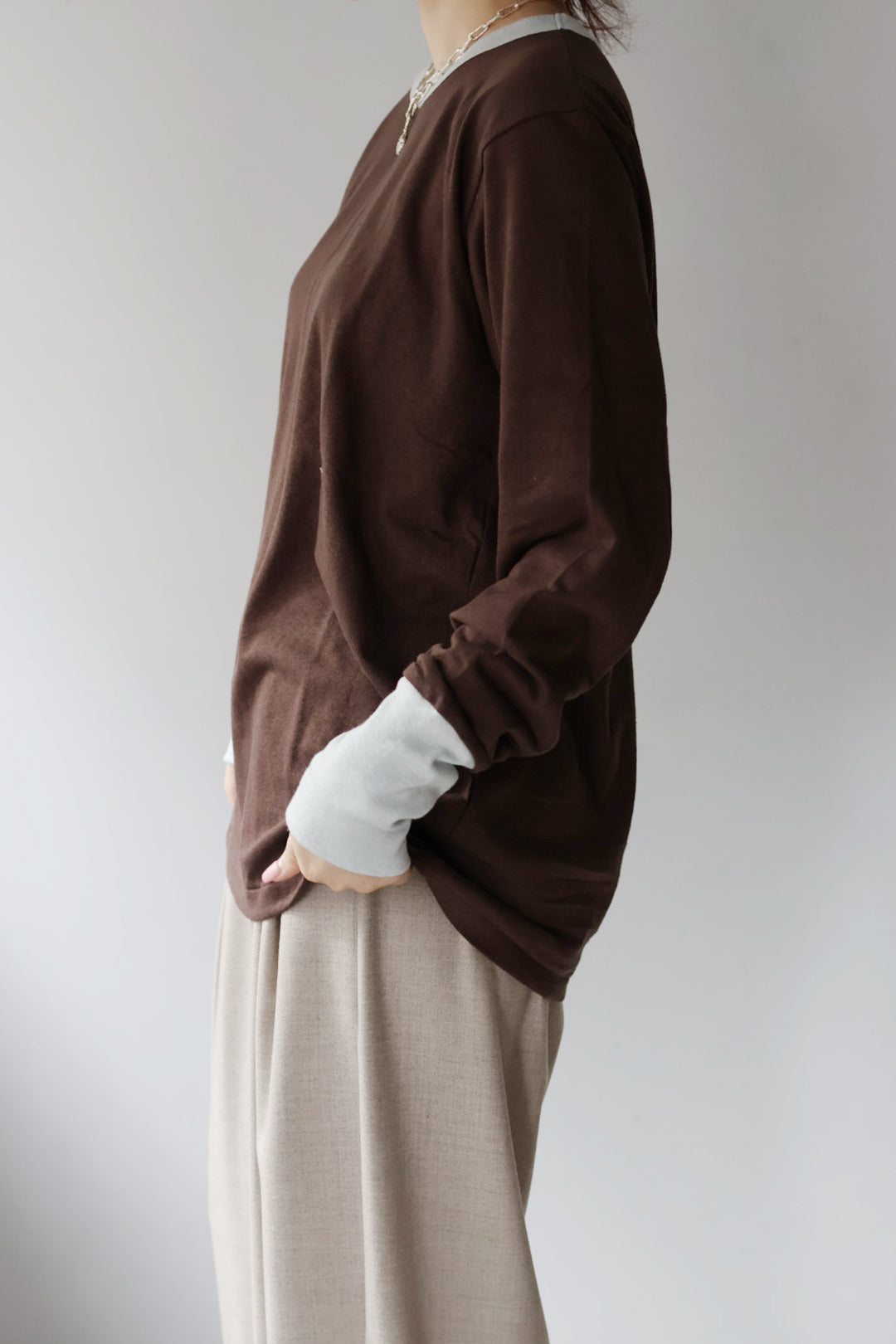 fifi collection "Trim L/S tee" (brown)