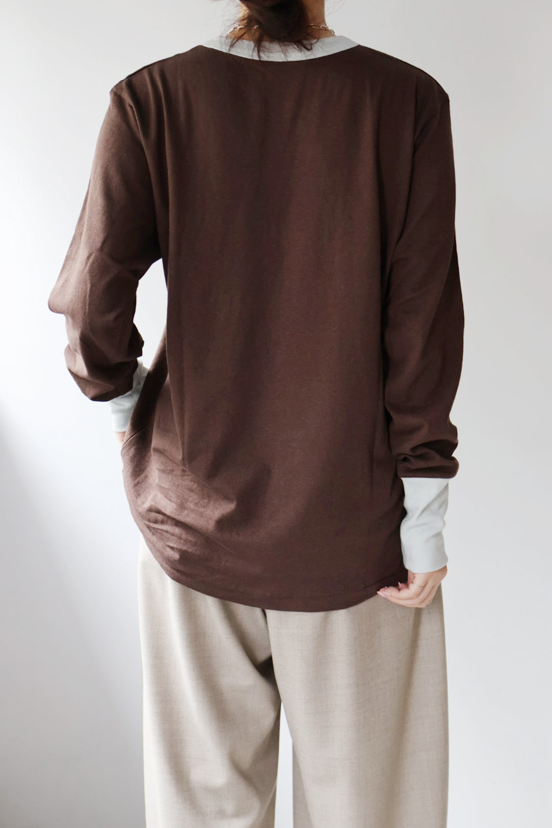 fifi collection "Trim L/S tee" (brown)