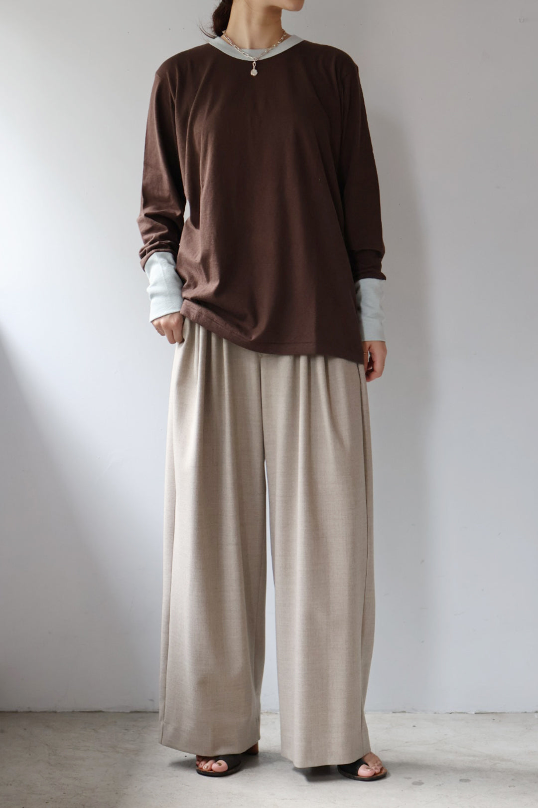 fifi collection "Trim L/S tee" (brown)