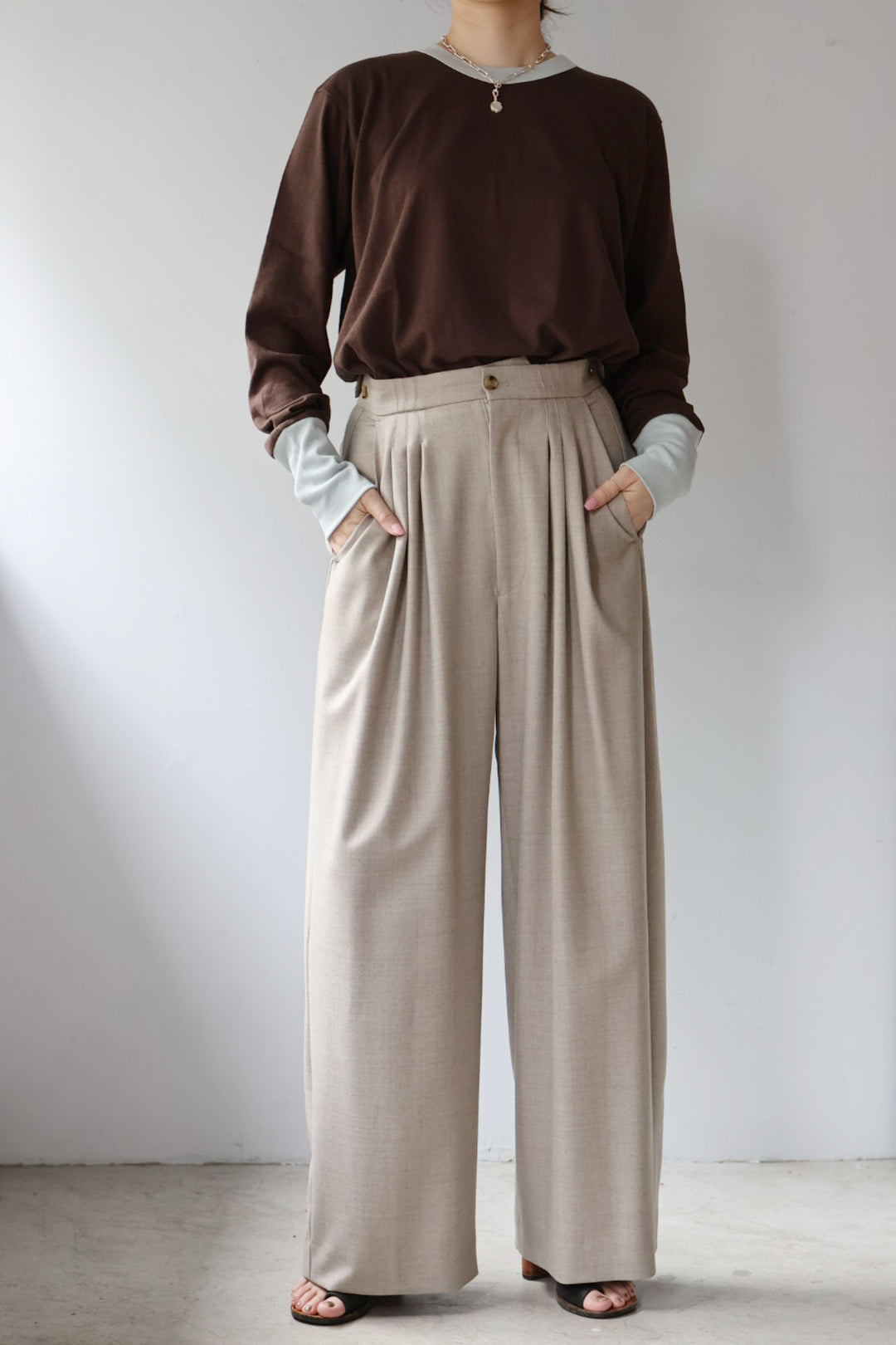 fifi collection "Trim L/S tee" (brown)