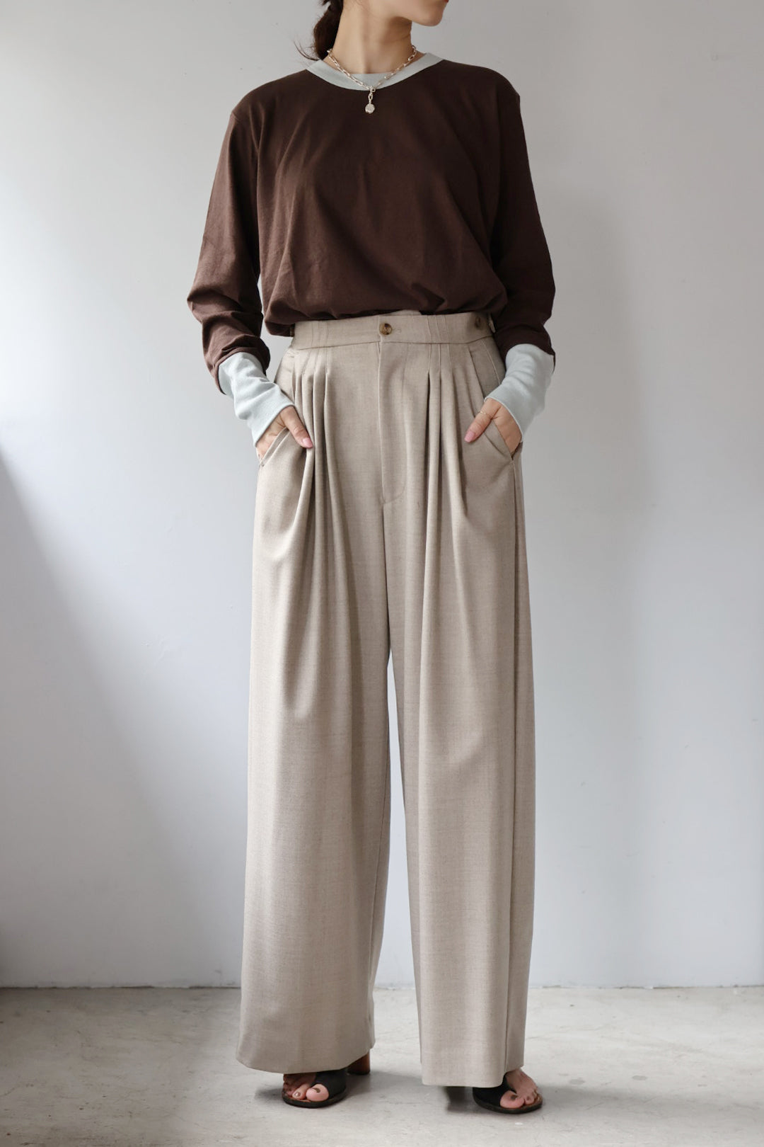 fifi collection "Trim L/S tee" (brown)