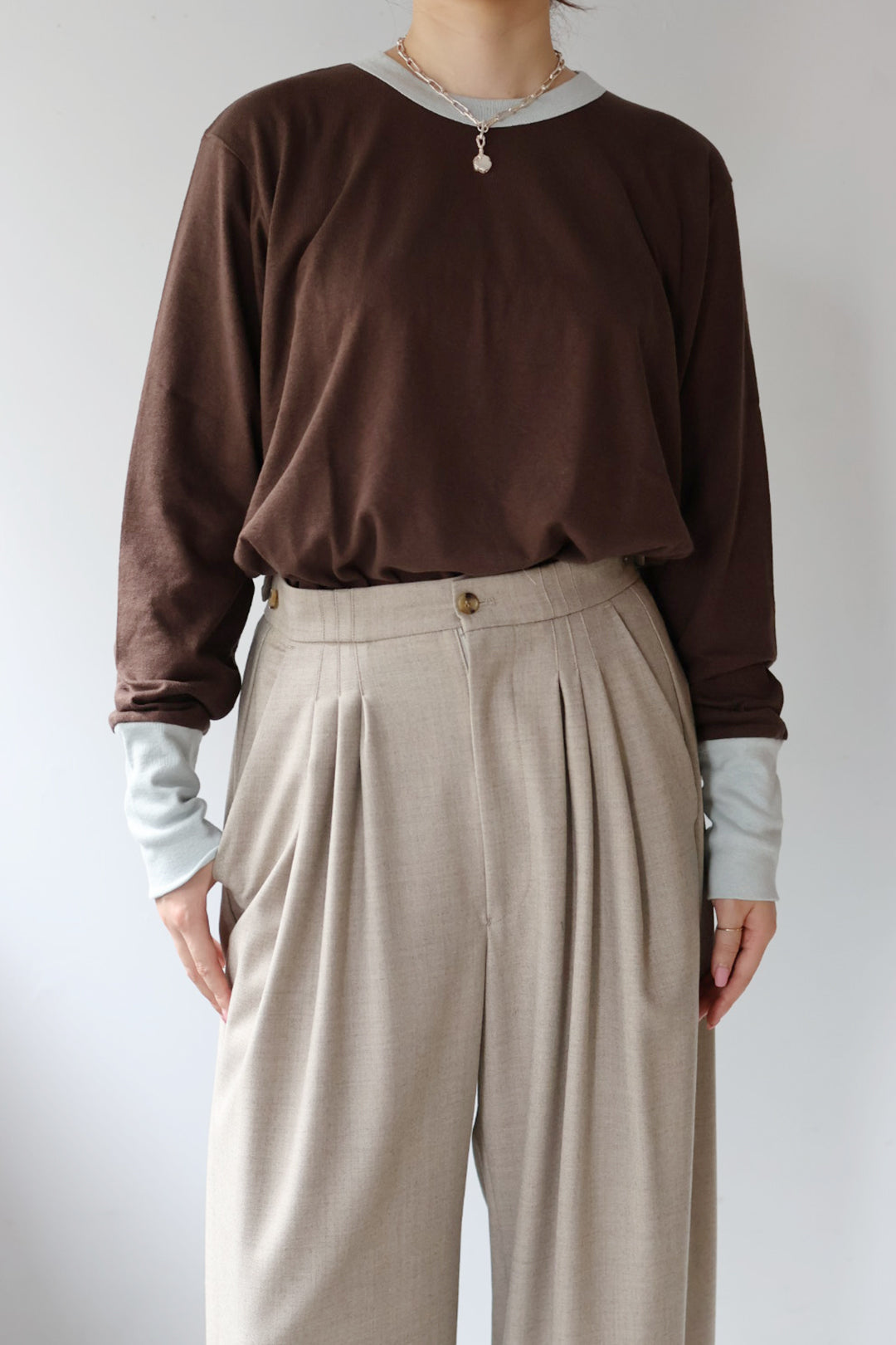 fifi collection "Trim L/S tee" (brown)