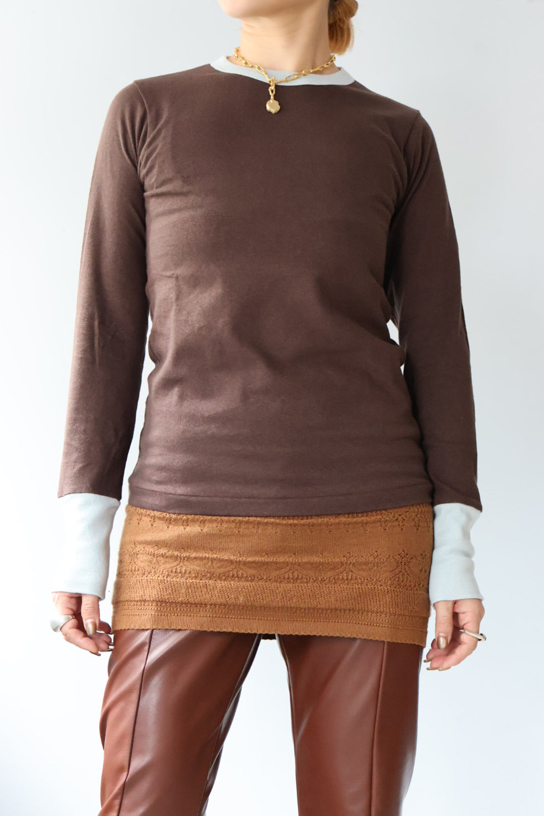fifi collection "Trim L/S tee" (brown)