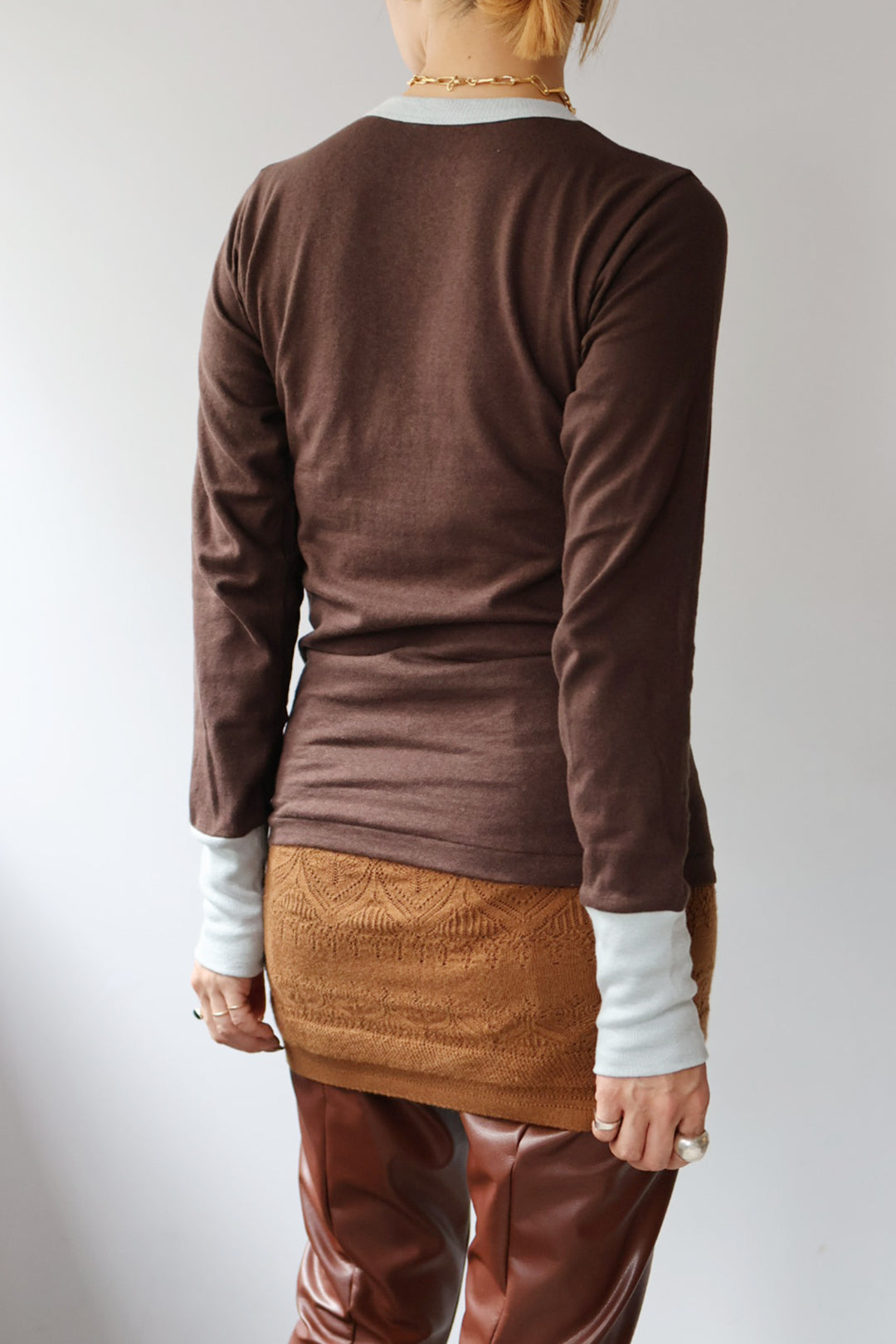 fifi collection "Trim L/S tee" (brown)