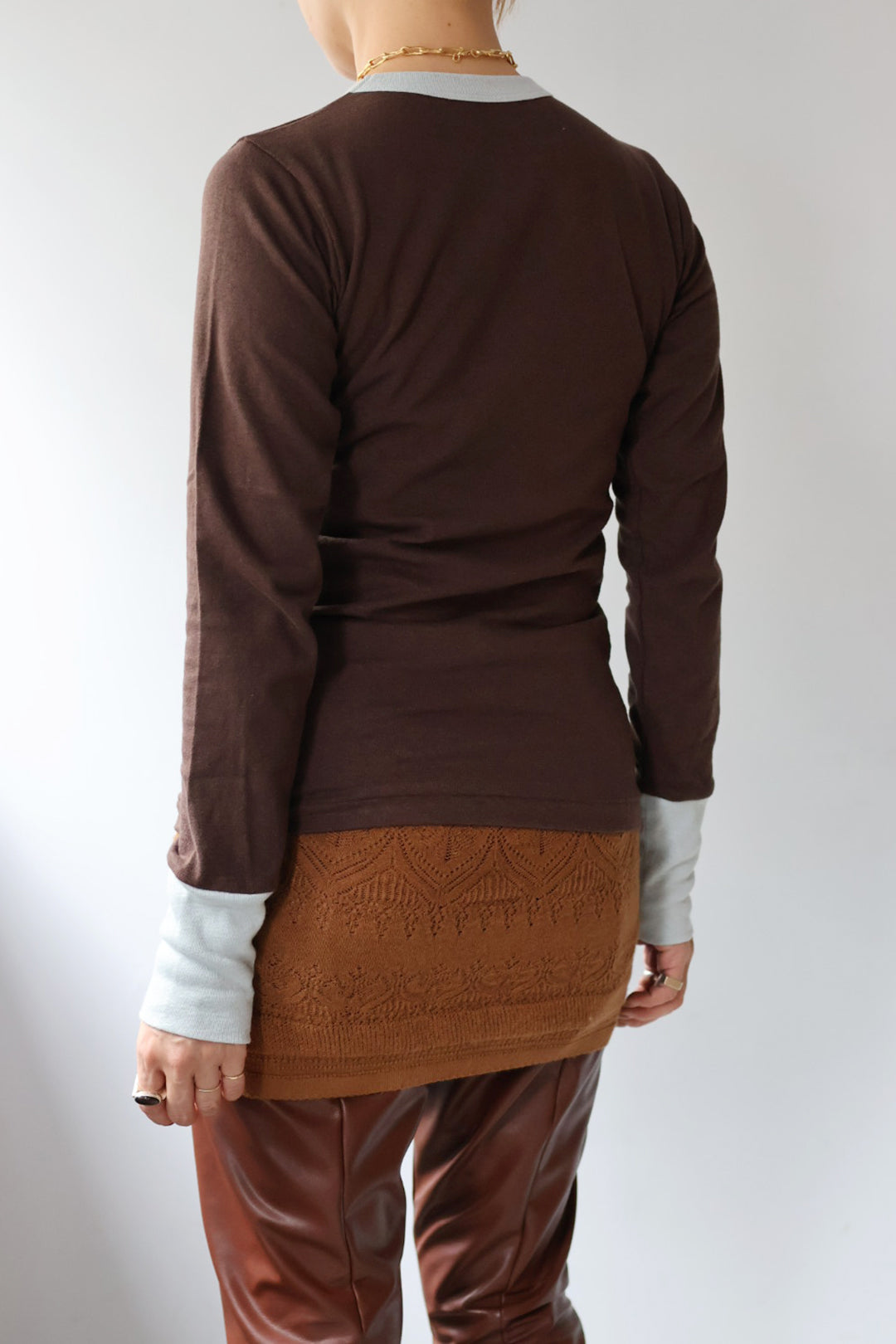 fifi collection "Trim L/S tee" (brown)